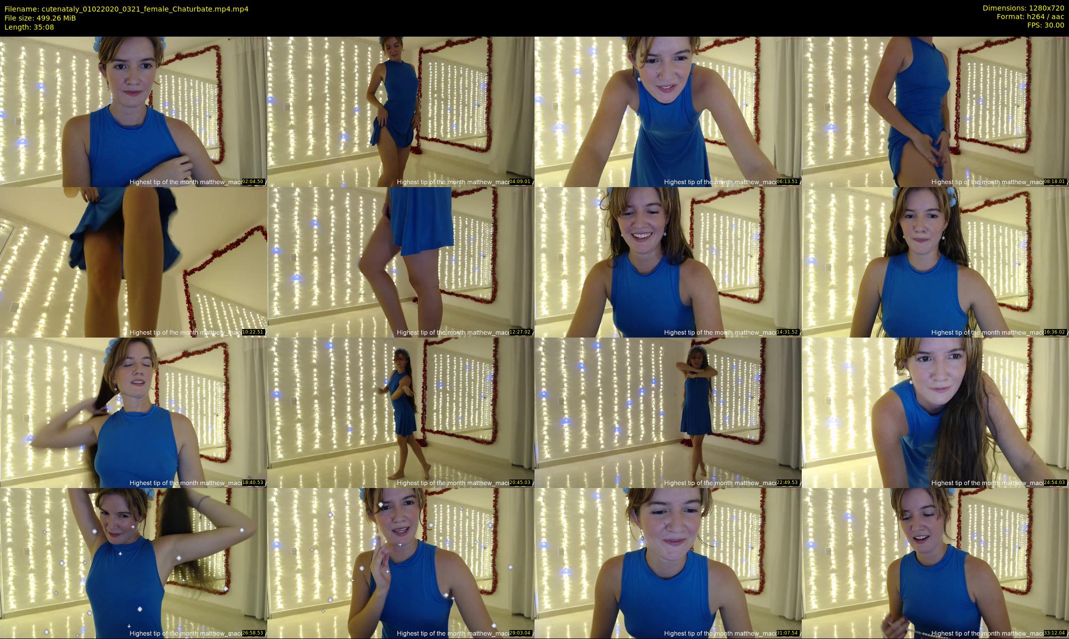 cutenataly — 36 minute Chaturbate female cam show recording, 720p, Feb 1, 2020