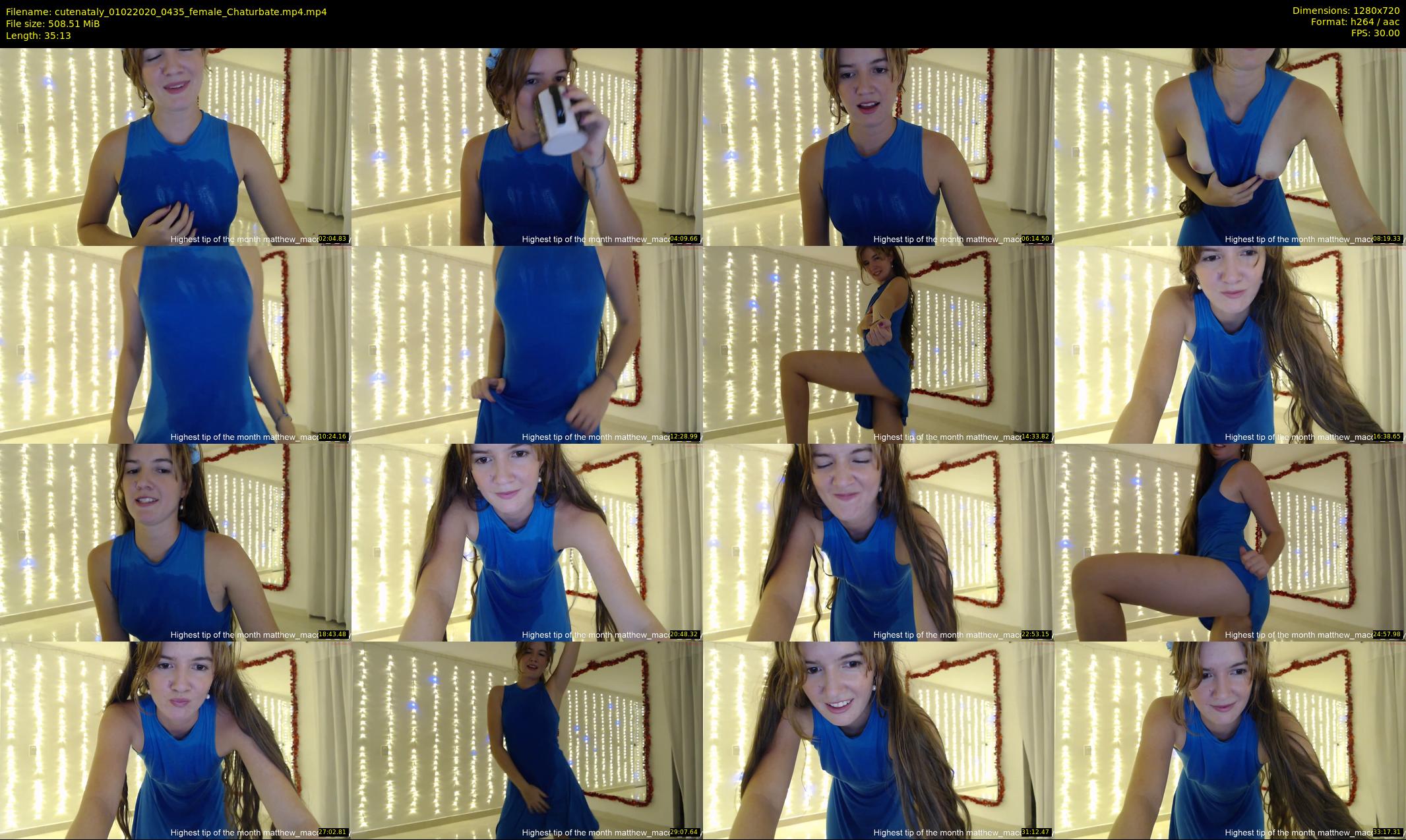 cutenataly — 36 minute Chaturbate female cam show recording, 720p, Feb 1, 2020