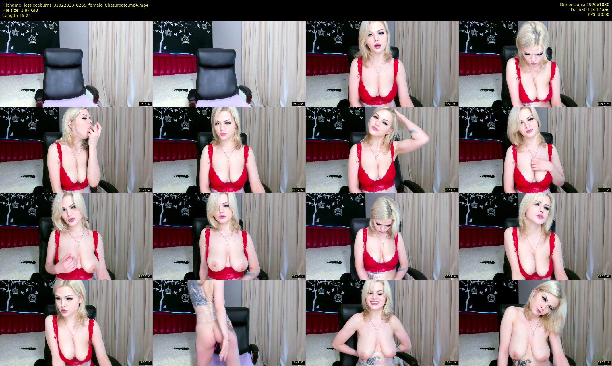 jessiccaburns — 56 minute Chaturbate female cam show recording, 1080p, Feb 1, 2020