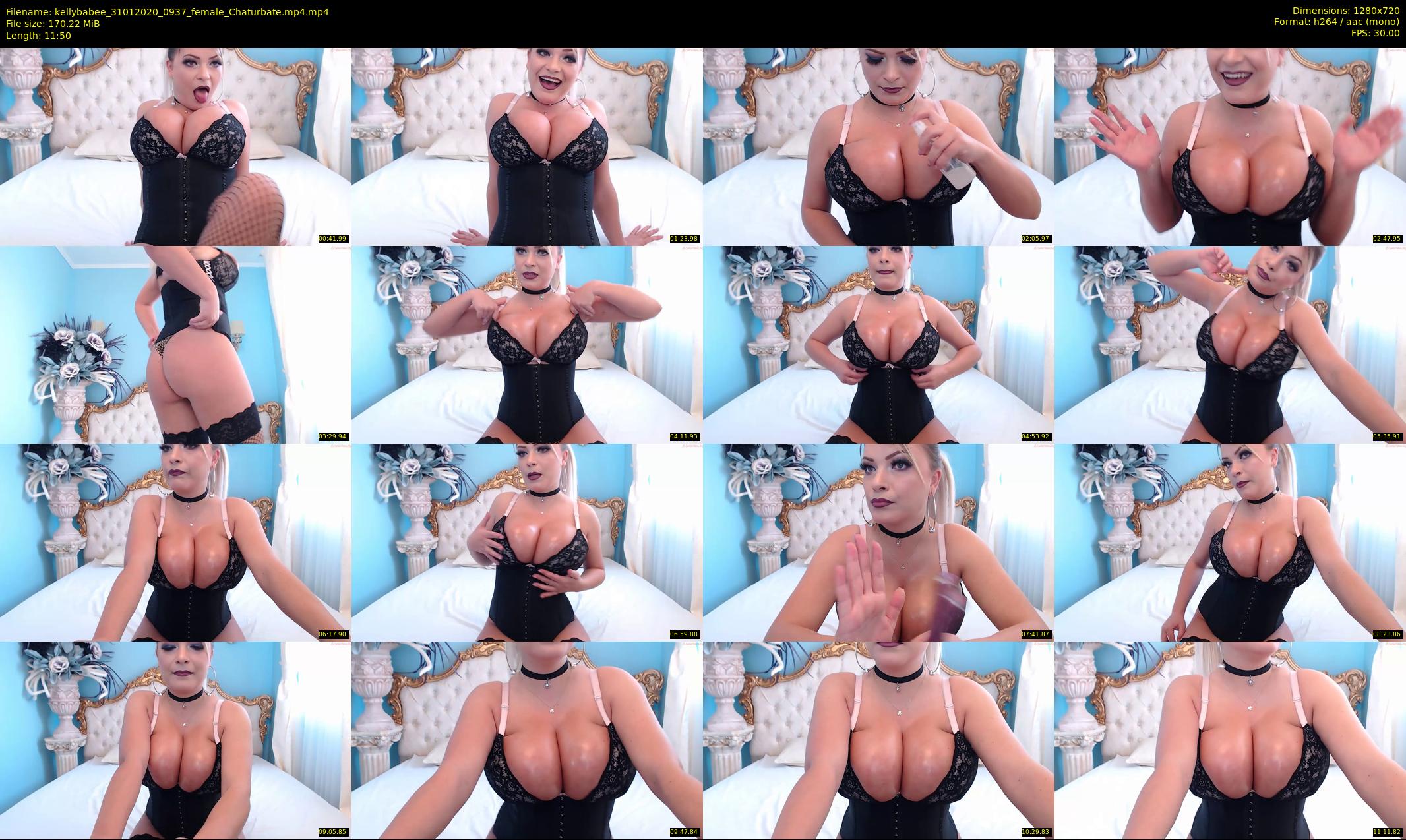 kellybabee — 12 minute Chaturbate female cam show recording, 720p, Jan 31, 2020