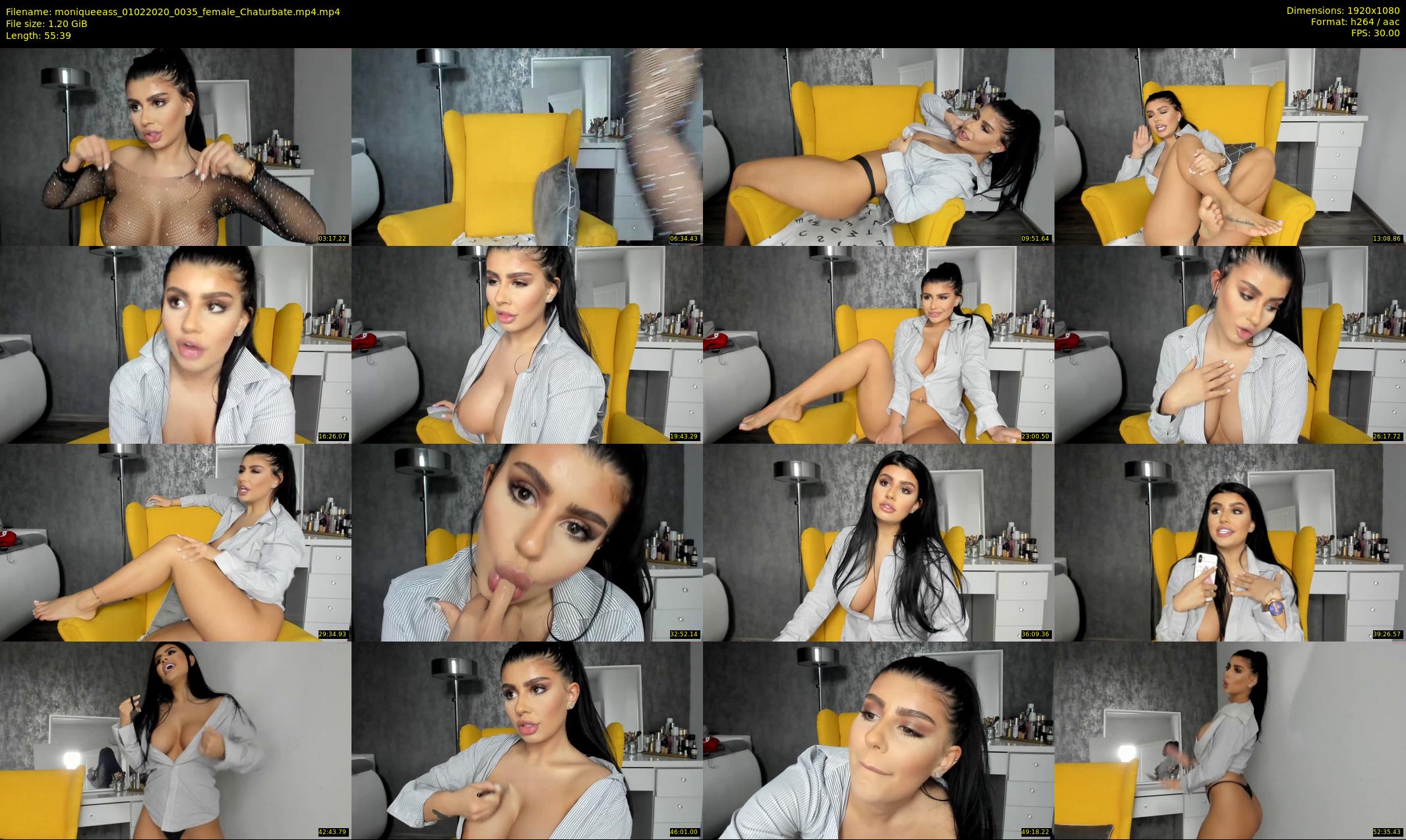 moniqueeass — 56 minute Chaturbate female cam show recording, 1080p, Feb 1, 2020