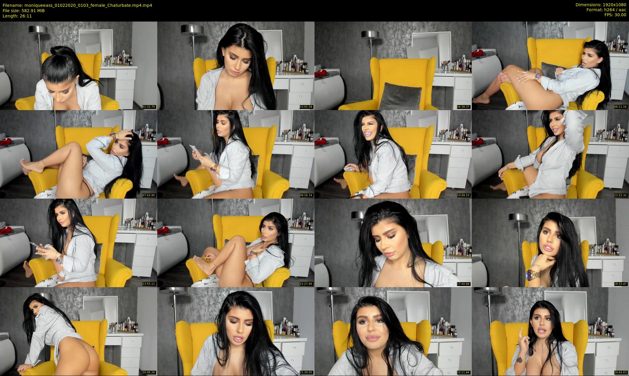 moniqueeass — 27 minute Chaturbate female cam show recording, 1080p, Feb 1, 2020