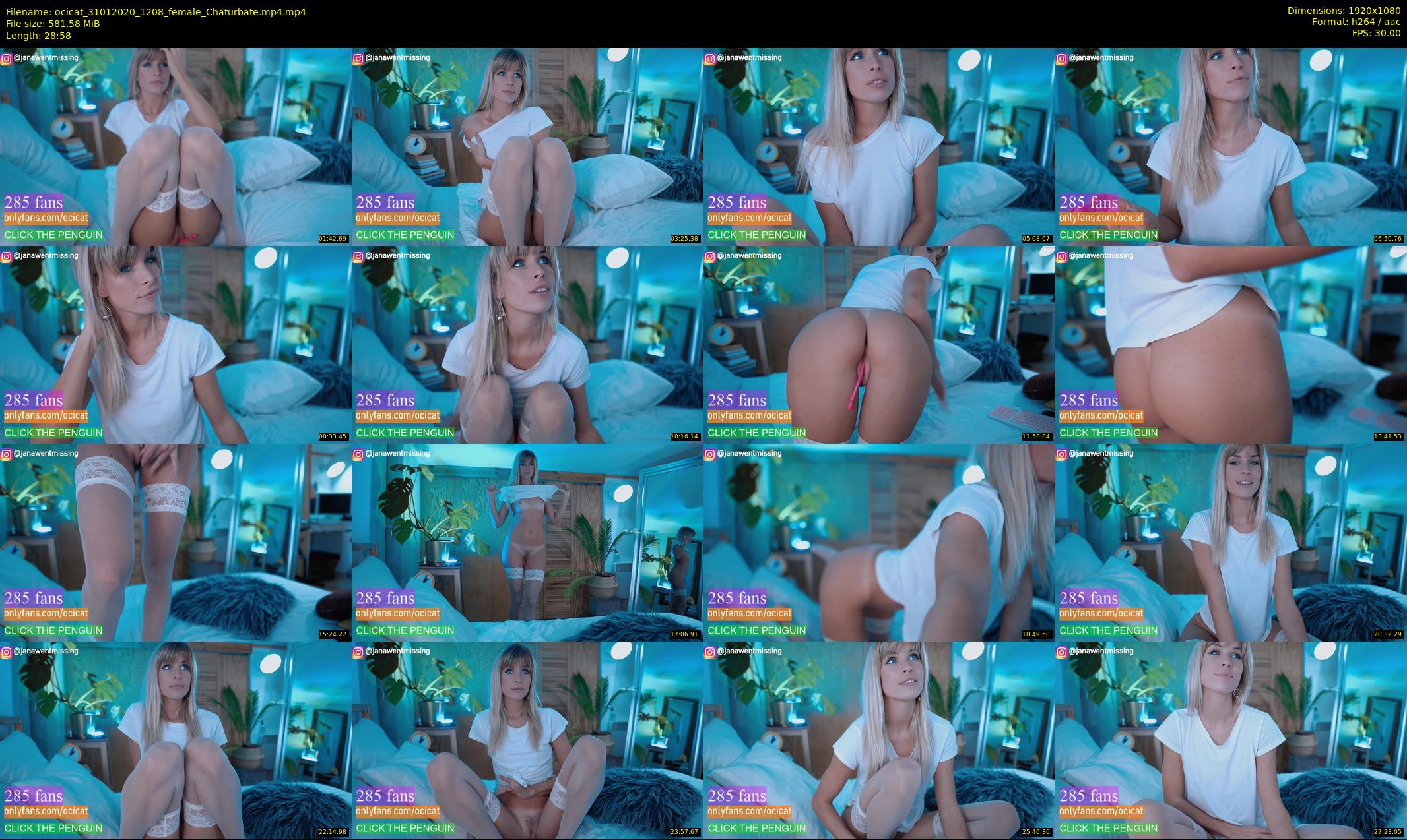 ocicat — 29 minute Chaturbate female cam show recording, 1080p, Jan 31, 2020