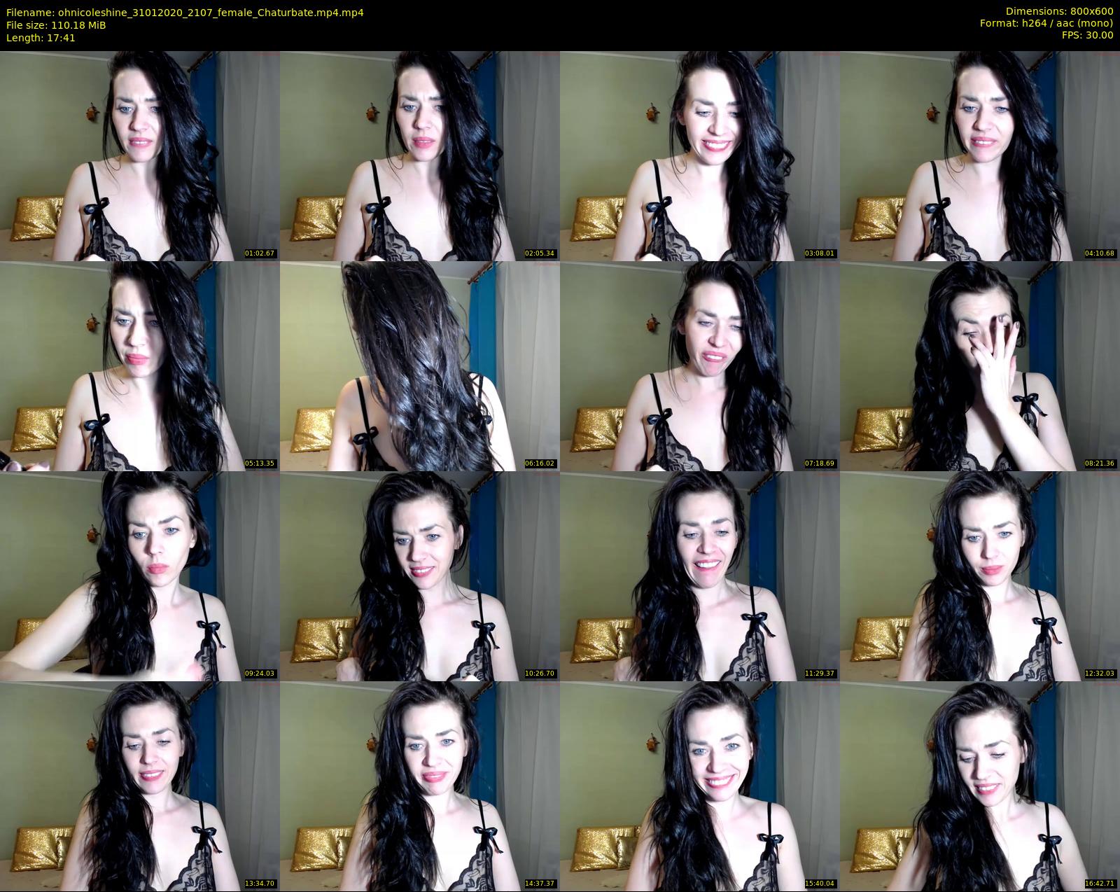 ohnicoleshine — 18 minute Chaturbate female cam show recording, 480p, Jan 31, 2020