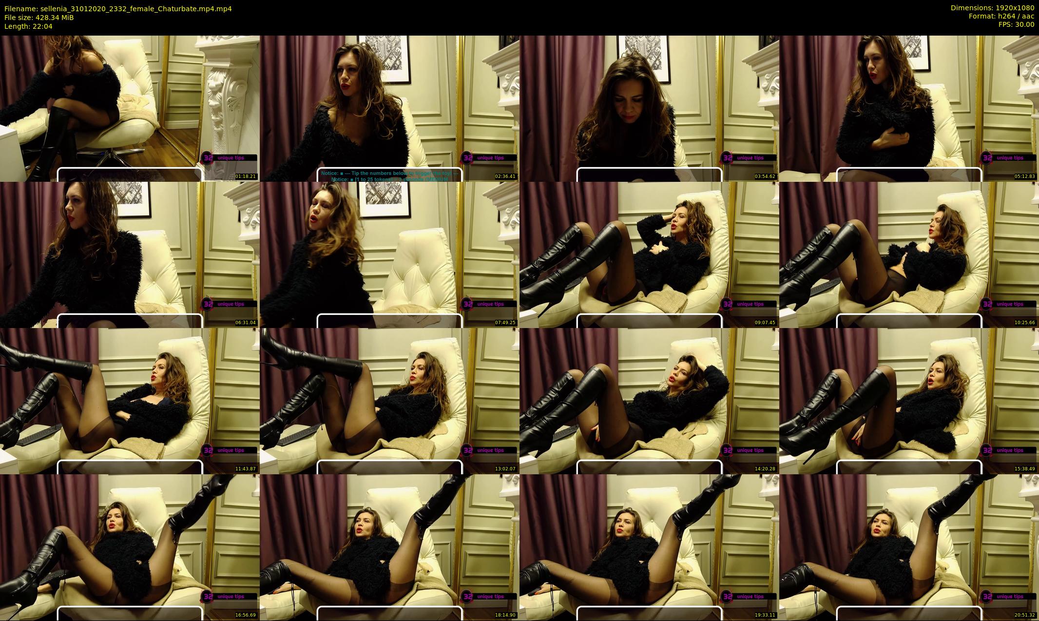 sellenia — 23 minute Chaturbate female cam show recording, 1080p, Jan 31, 2020