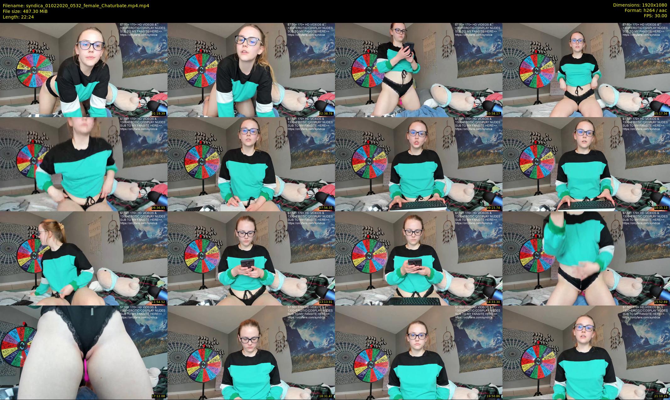 syndica — 23 minute Chaturbate female cam show recording, 1080p, Feb 1, 2020