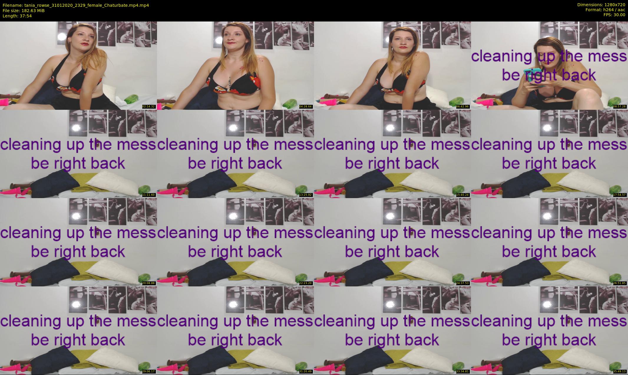 tania_rowse — 38 minute Chaturbate female cam show recording, 720p, Jan 31, 2020