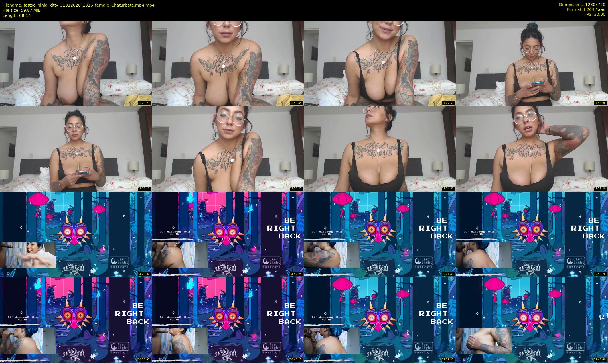 tattoo_ninja_kitty — 9 minute Chaturbate female cam show recording, 720p, Jan 31, 2020