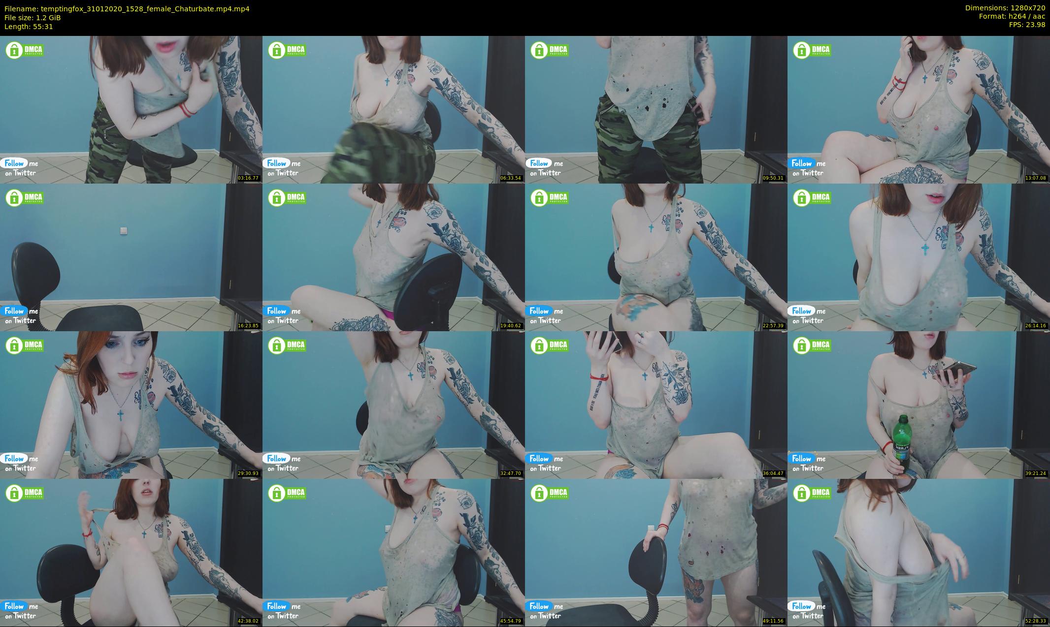 temptingfox — 56 minute Chaturbate female cam show recording, 720p, Jan 31, 2020