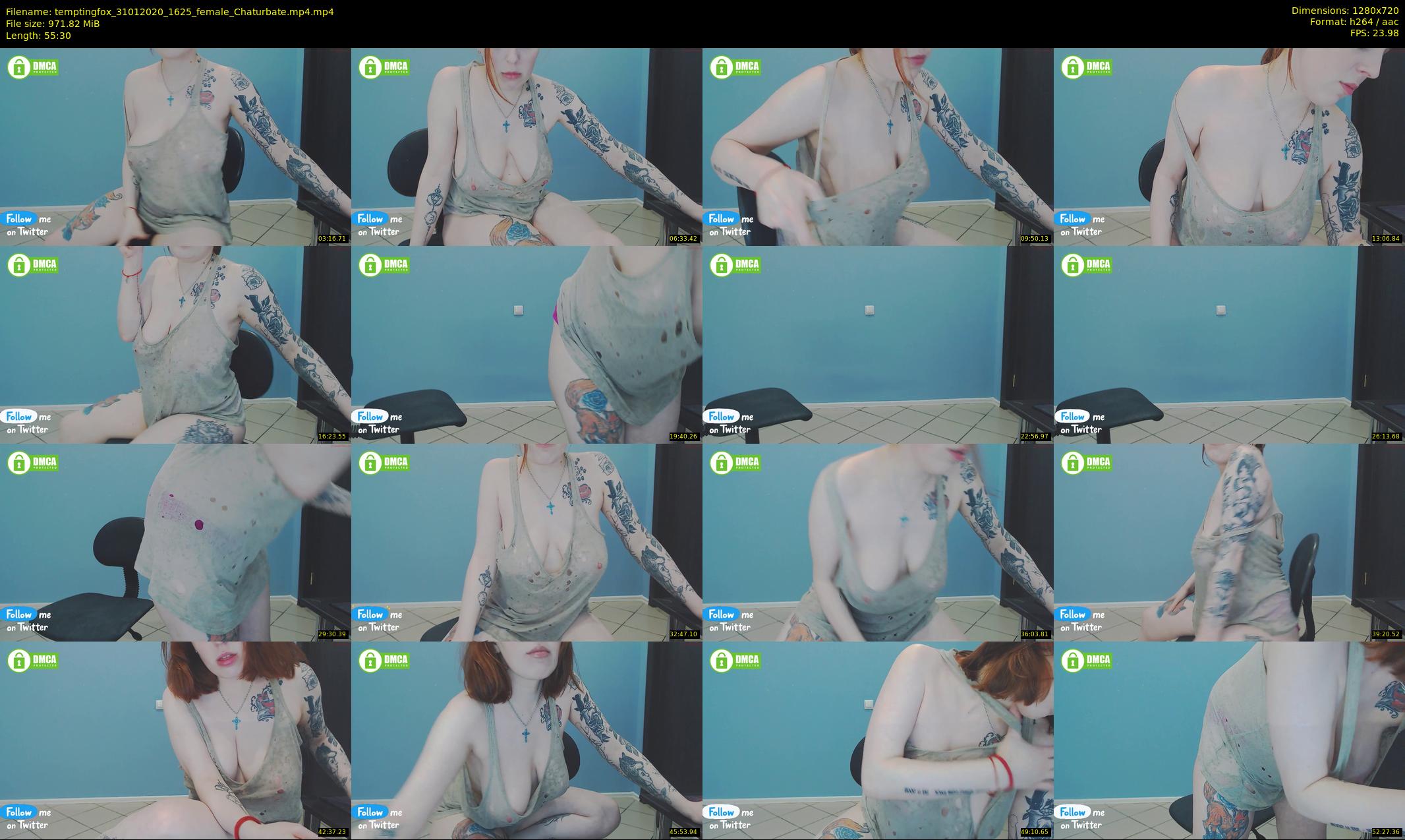 temptingfox — 56 minute Chaturbate female cam show recording, 720p, Jan 31, 2020
