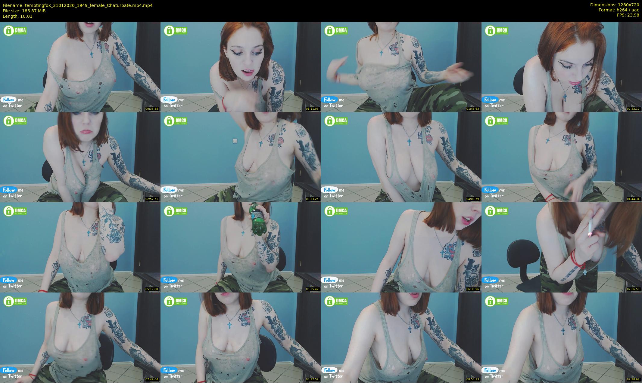 temptingfox — 11 minute Chaturbate female cam show recording, 720p, Jan 31, 2020