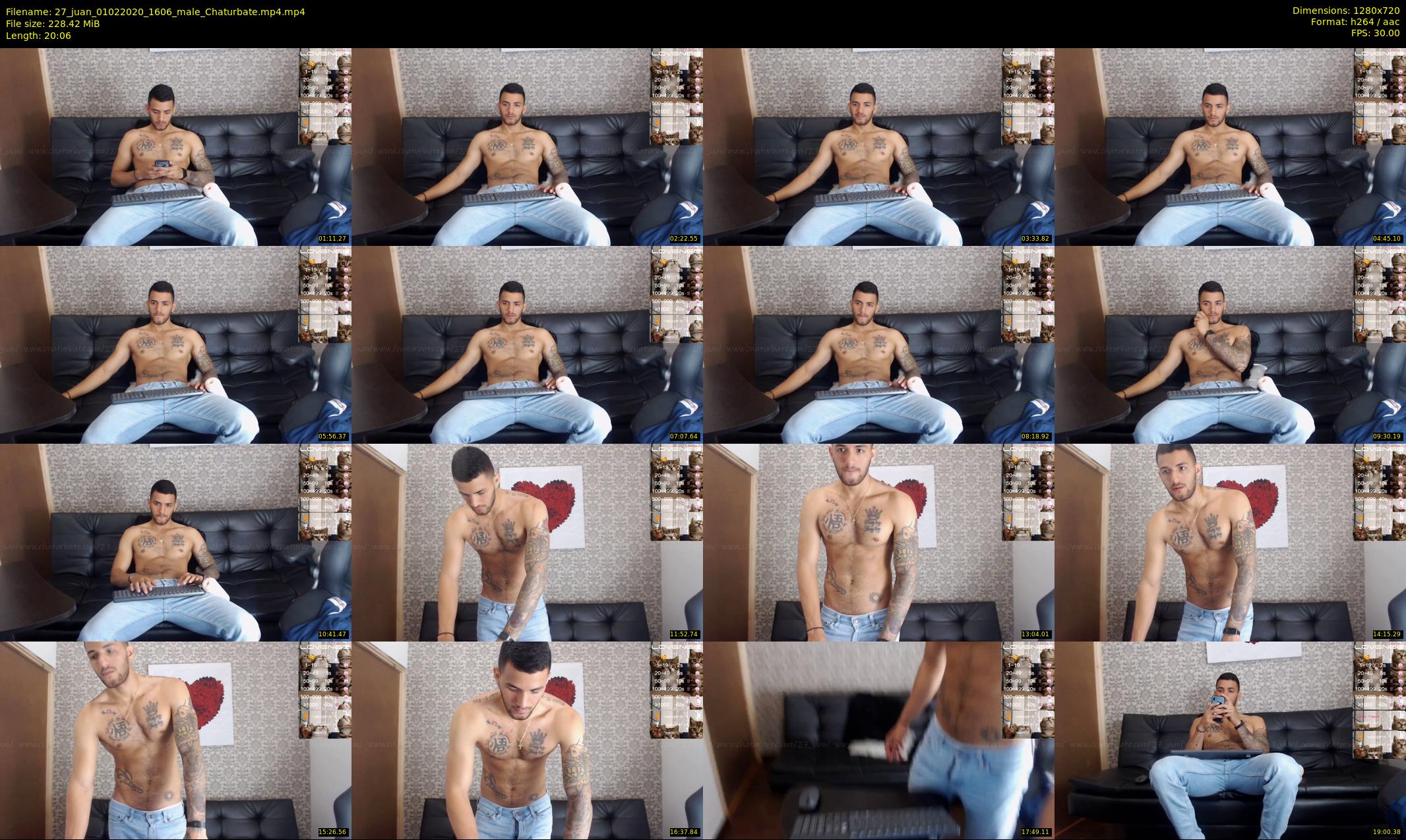 27_juan — 21 minute Chaturbate male cam show recording, 720p, Feb 1, 2020