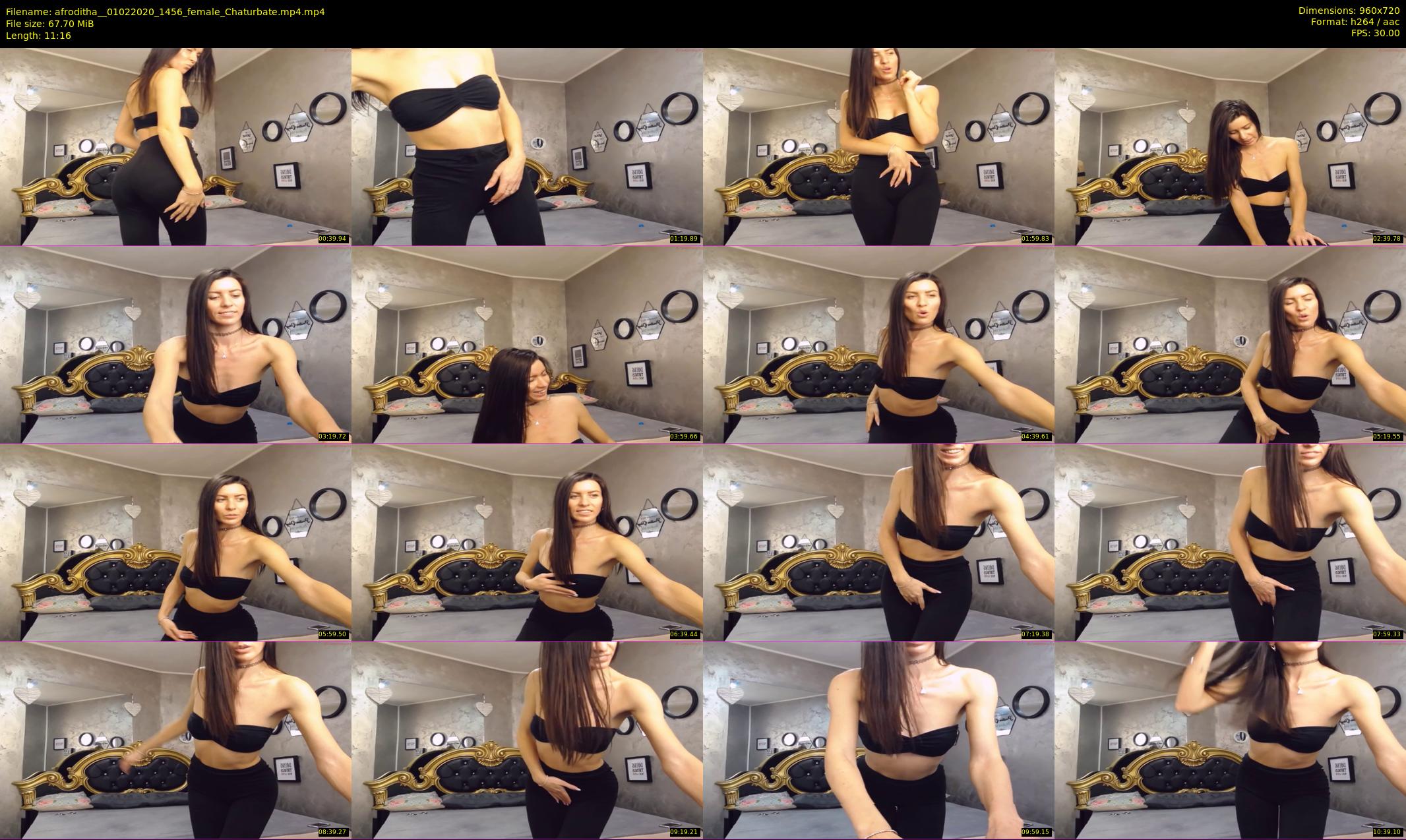afroditha_ — 12 minute Chaturbate female cam show recording, 720p, Feb 1, 2020