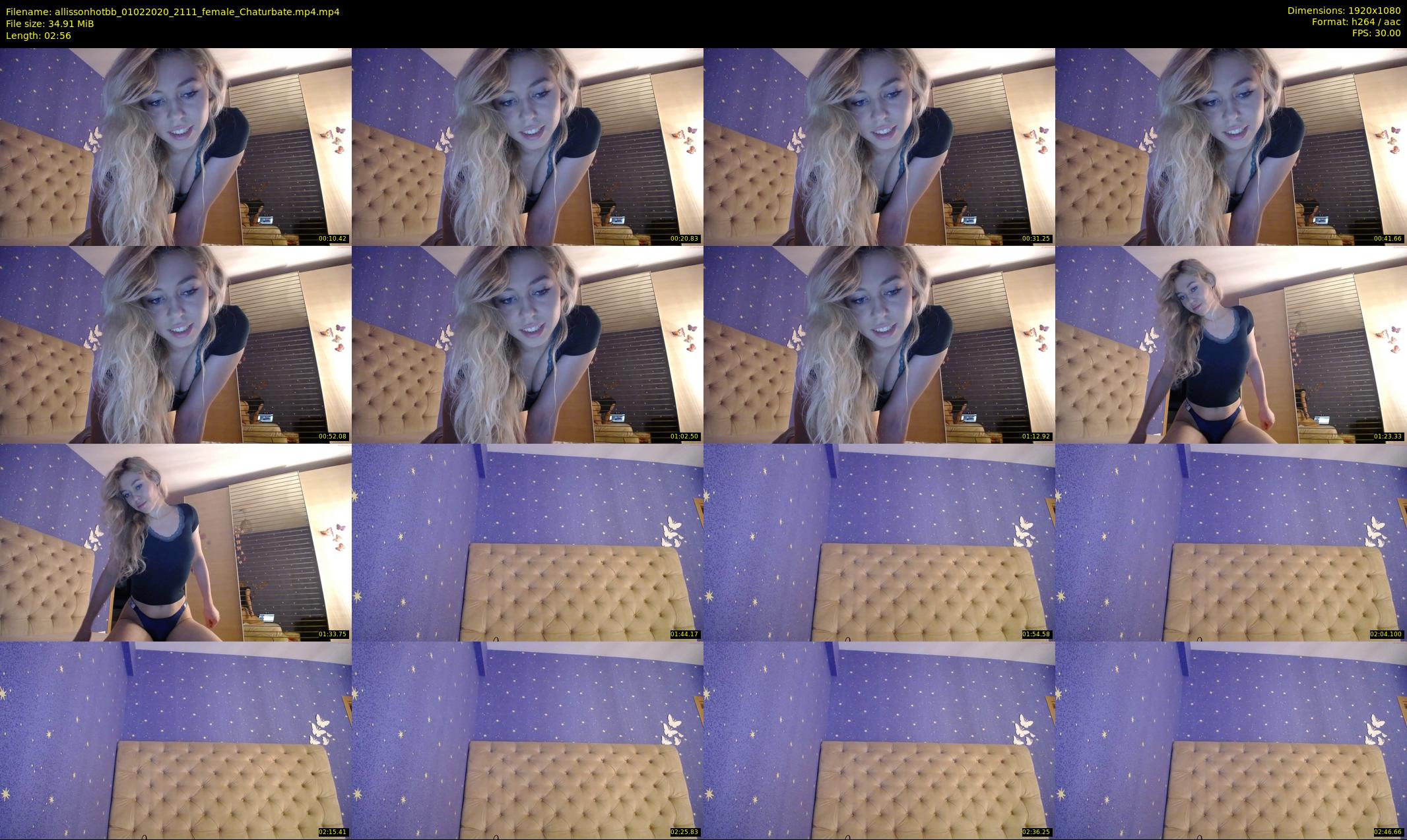 allissonhotbb — 3 minute Chaturbate female cam show recording, 1080p, Feb 1, 2020