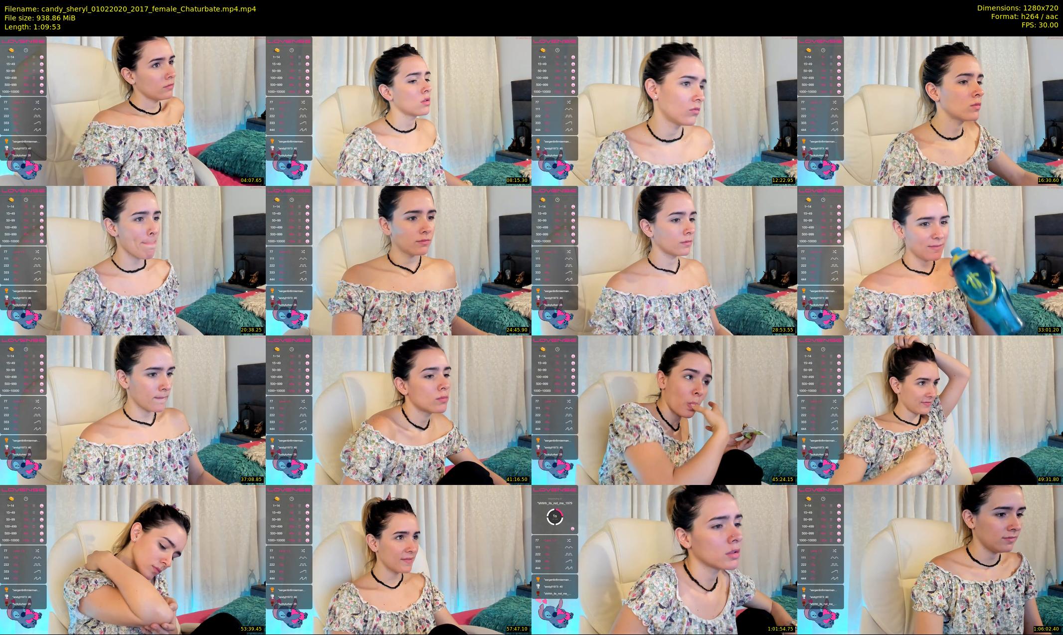 candy_sheryl — 70 minute Chaturbate female cam show recording, 720p, Feb 1, 2020