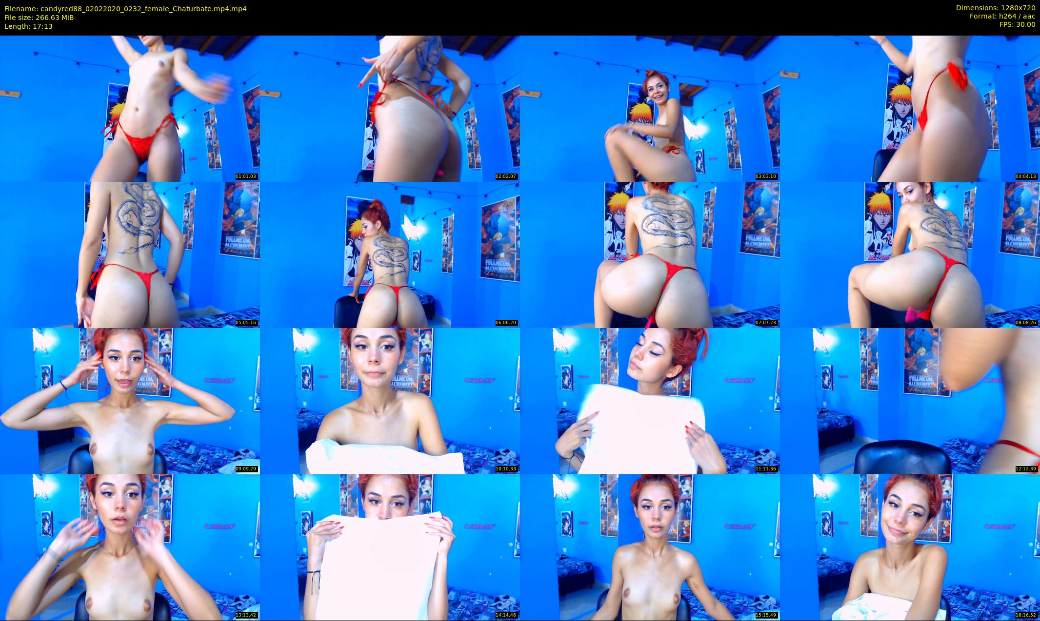 candyred88 — 18 minute Chaturbate female cam show recording, 720p, Feb 2, 2020