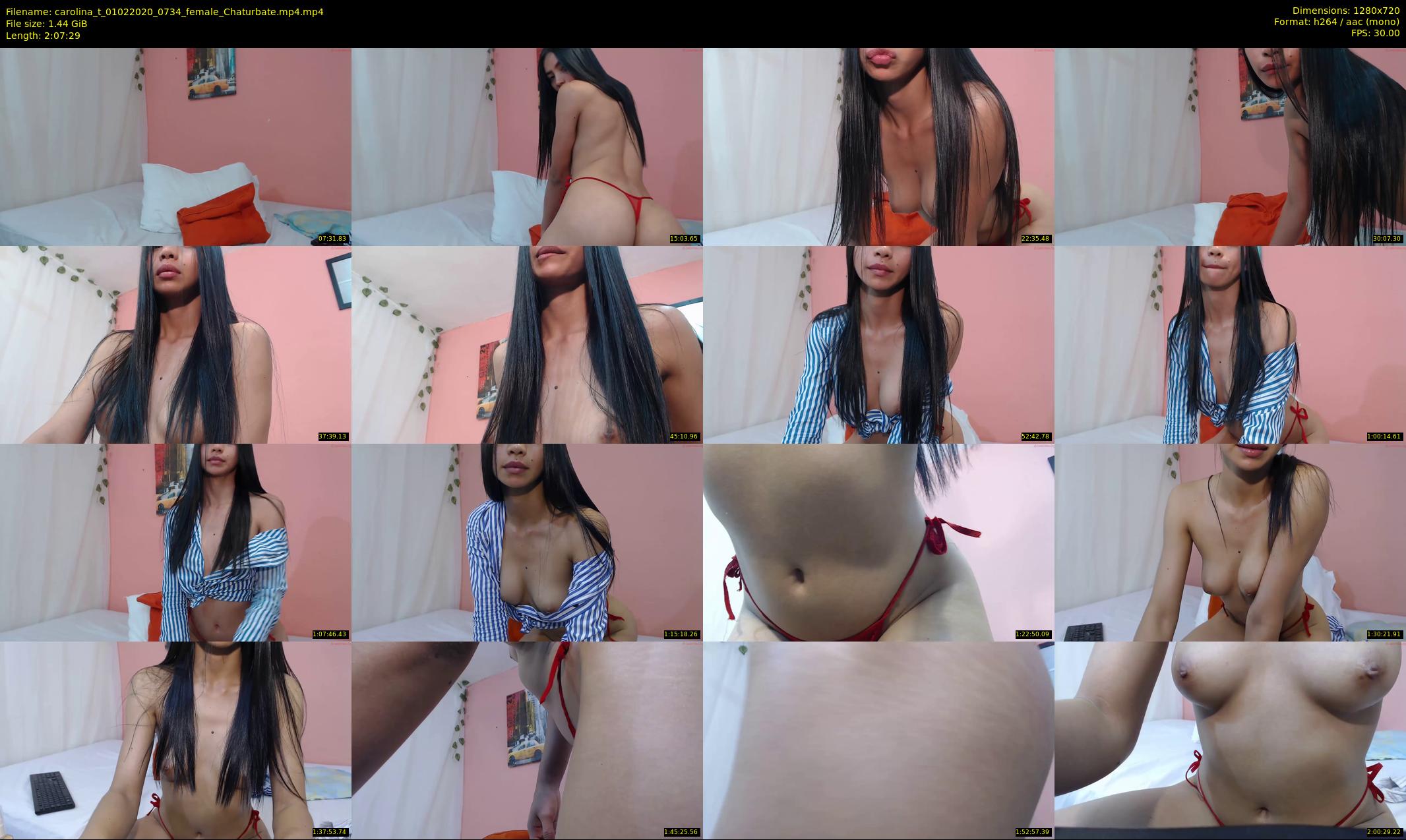 carolina_t — 128 minute Chaturbate female cam show recording, 720p, Feb 1, 2020