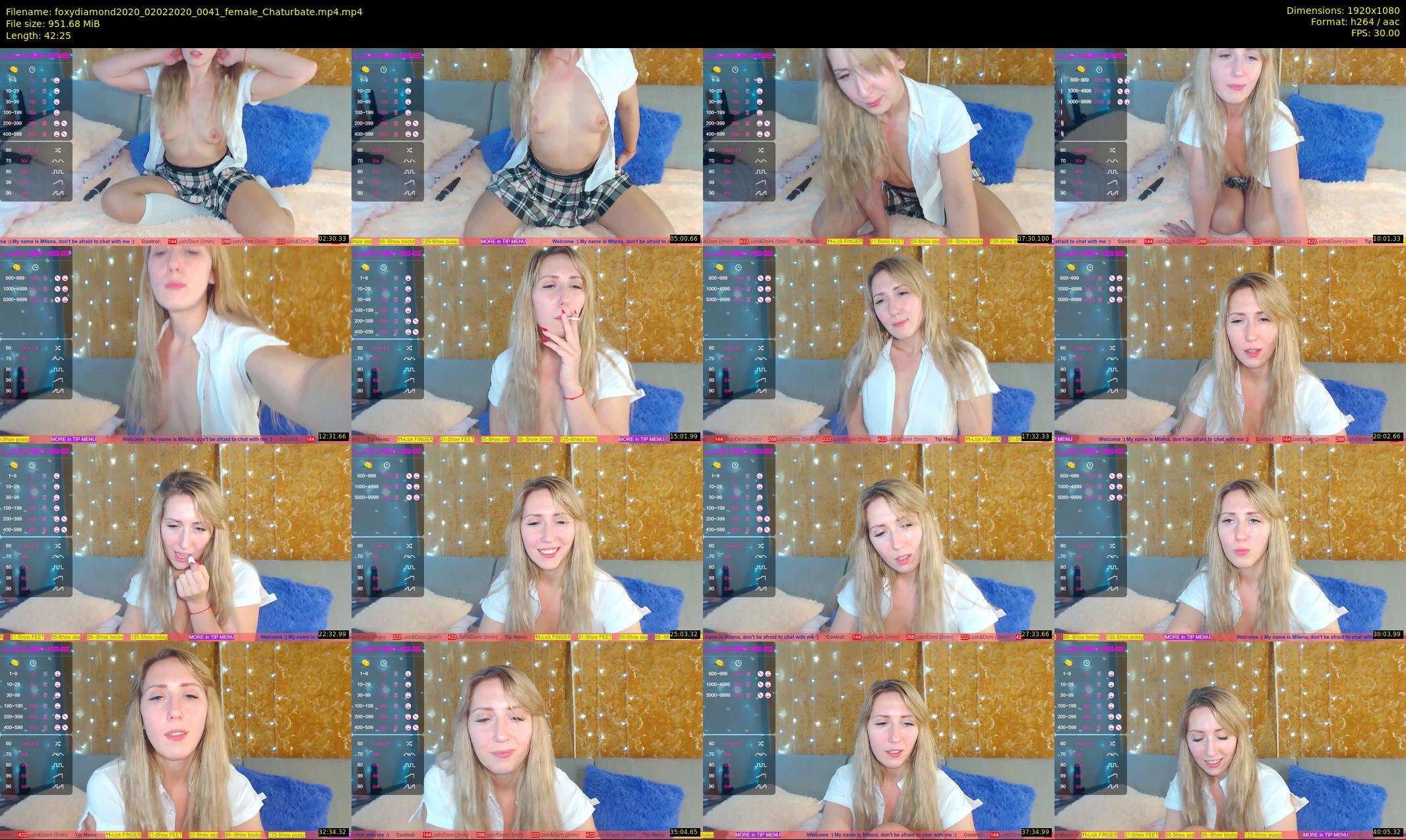 foxydiamond2020 — 43 minute Chaturbate female cam show recording, 1080p, Feb 2, 2020