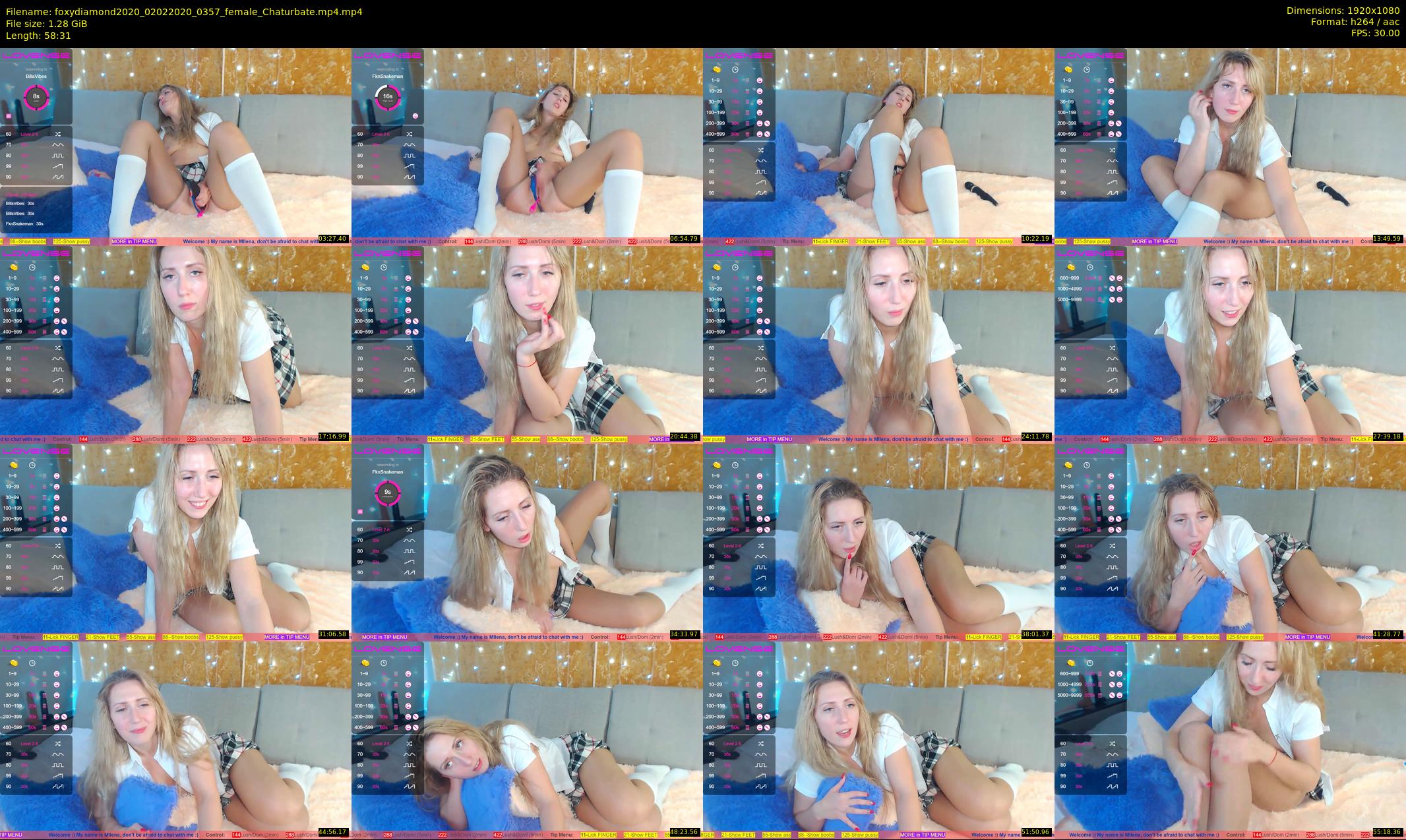 foxydiamond2020 — 59 minute Chaturbate female cam show recording, 1080p, Feb 2, 2020