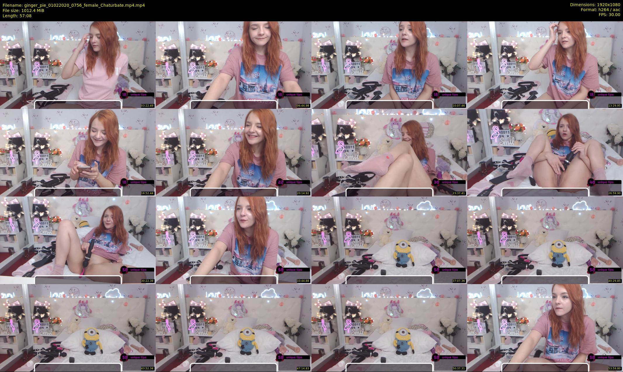 ginger_pie — 58 minute Chaturbate female cam show recording, 1080p, Feb 1, 2020