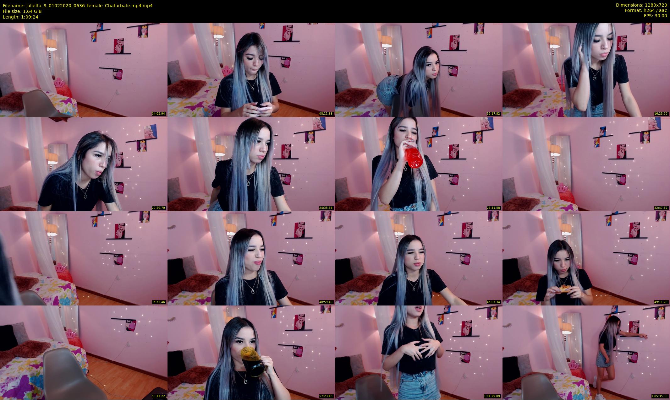 julietta_9 — 70 minute Chaturbate female cam show recording, 720p, Feb 1, 2020