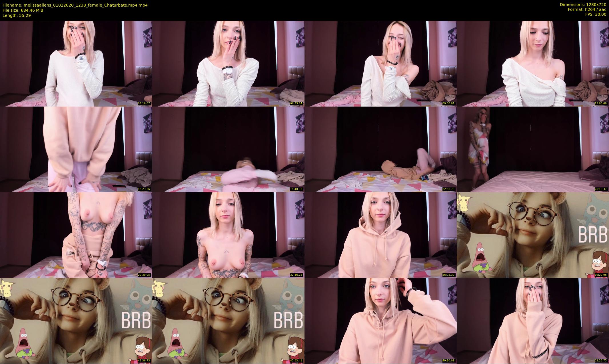 melissaallens — 56 minute Chaturbate female cam show recording, 720p, Feb 1, 2020