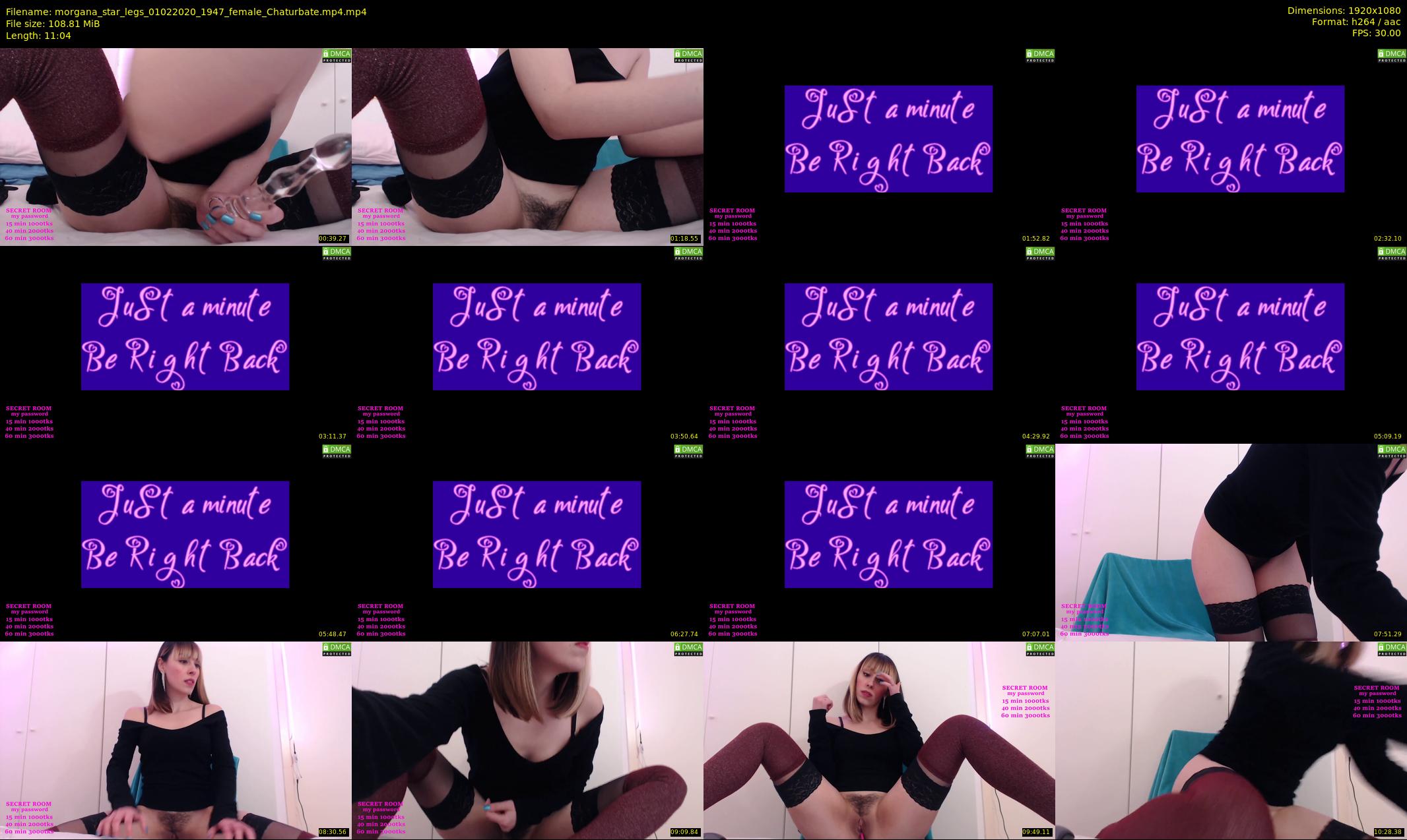 morgana_star_legs — 12 minute Chaturbate female cam show recording, 1080p, Feb 1, 2020