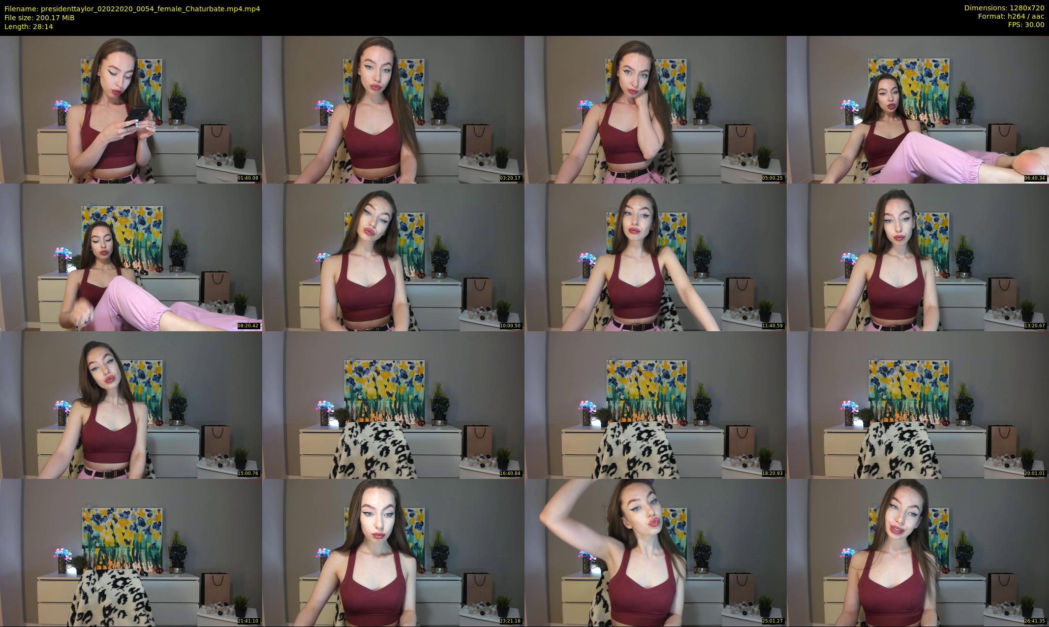 presidenttaylor — 29 minute Chaturbate female cam show recording, 720p, Feb 2, 2020