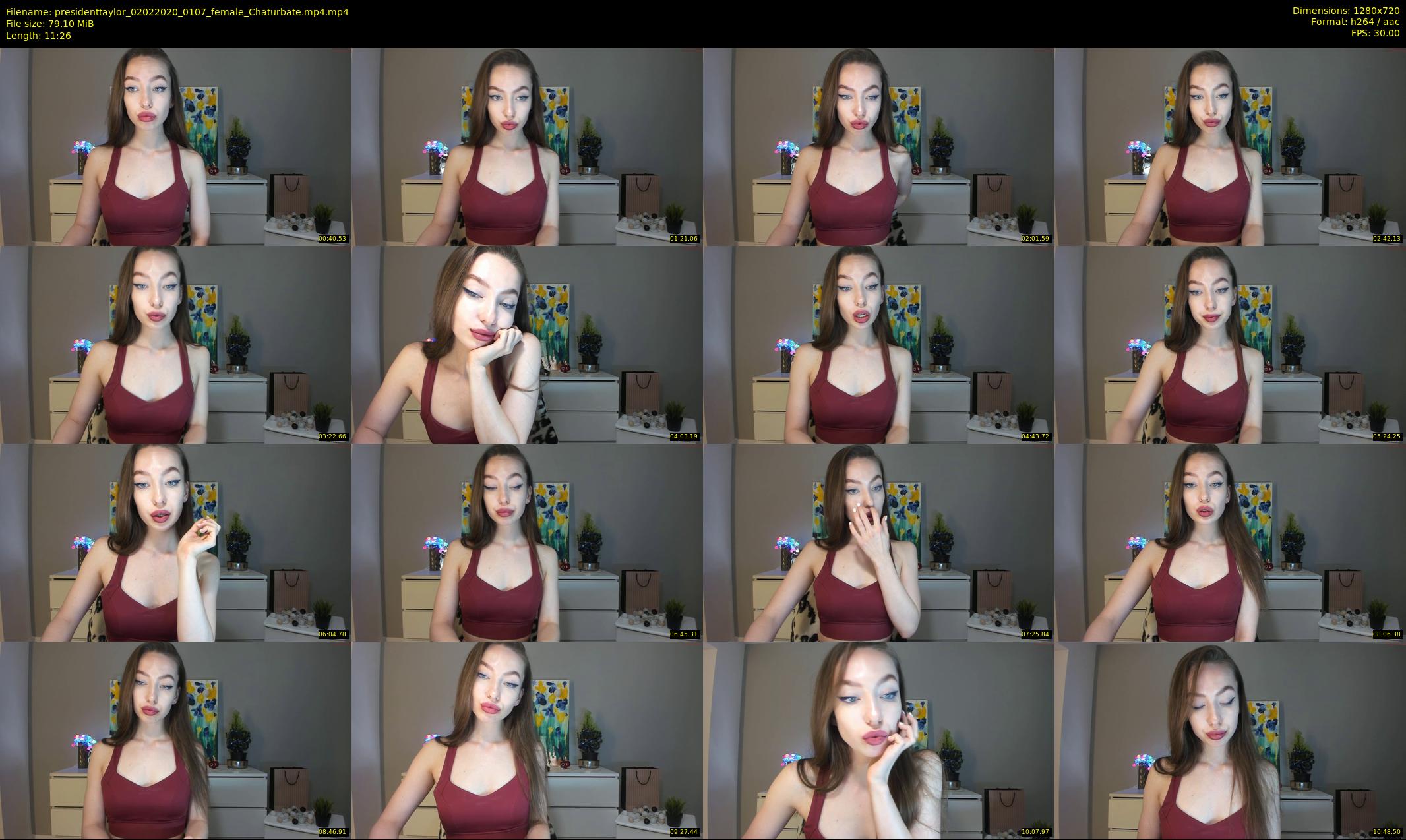 presidenttaylor — 12 minute Chaturbate female cam show recording, 720p, Feb 2, 2020