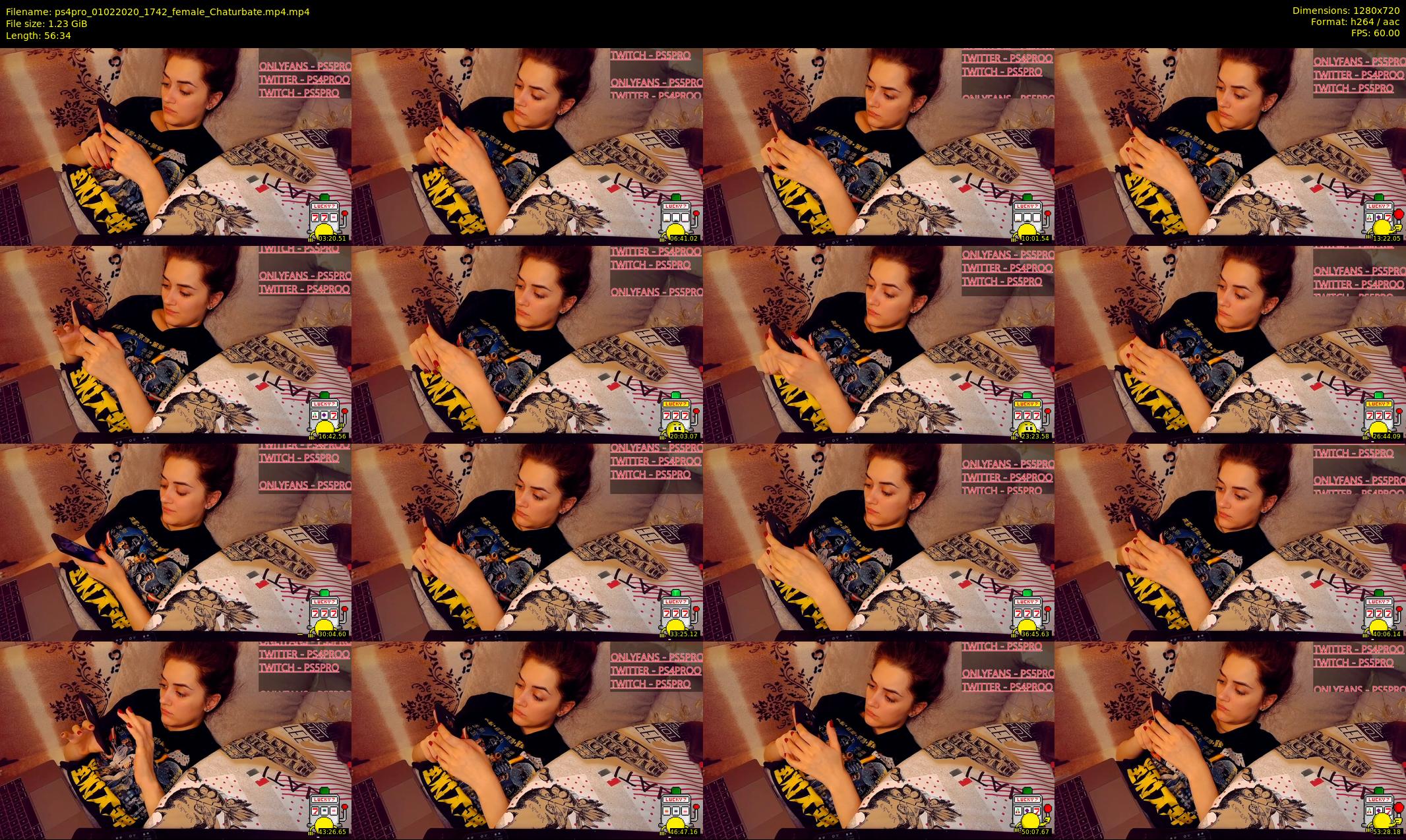 ps4pro — 57 minute Chaturbate female cam show recording, 720p, Feb 1, 2020