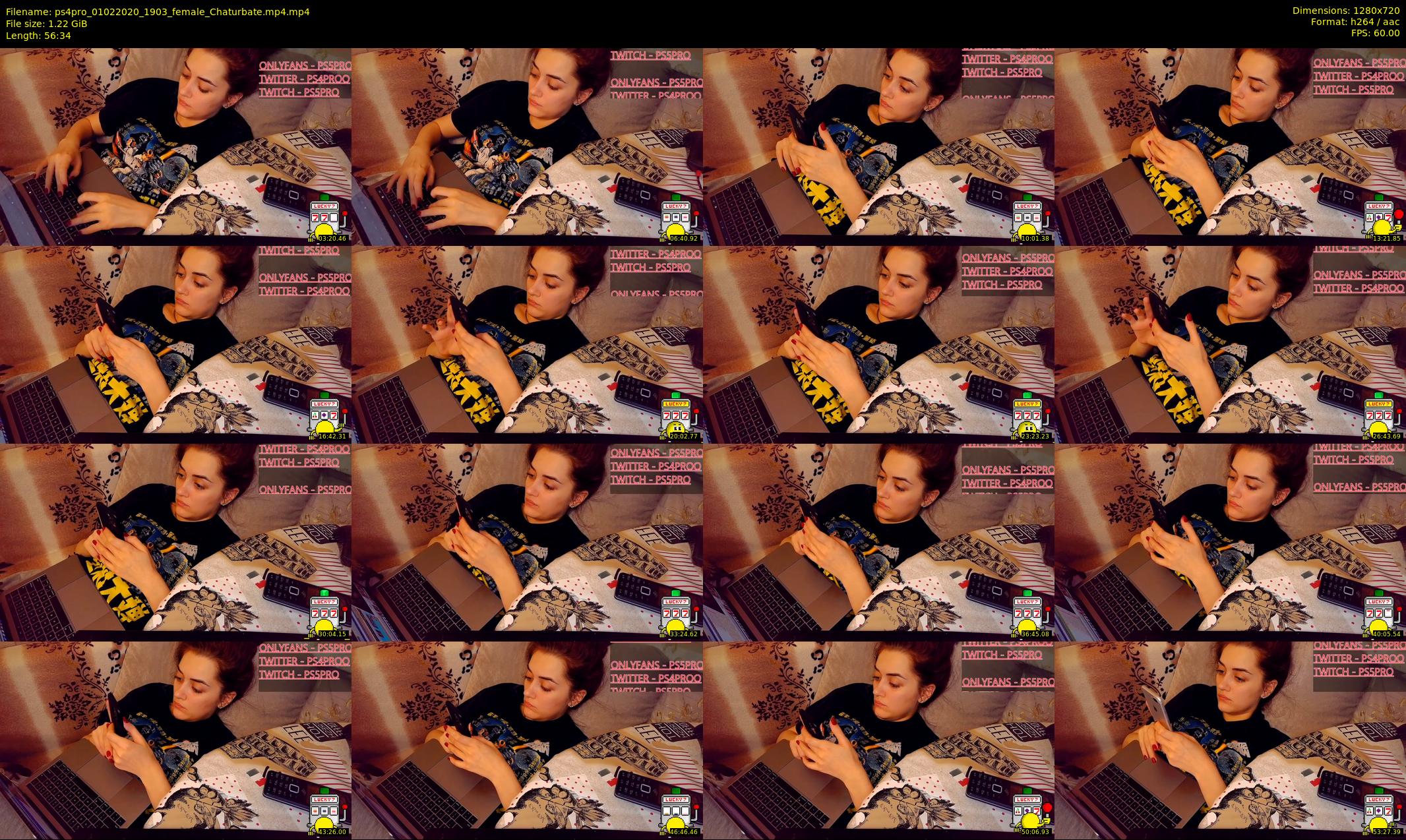 ps4pro — 57 minute Chaturbate female cam show recording, 720p, Feb 1, 2020
