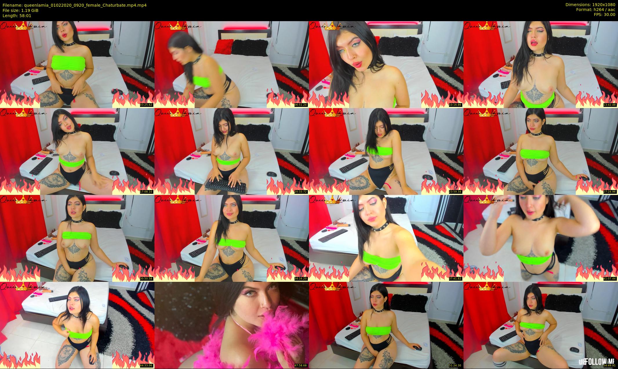 queenlamia — 59 minute Chaturbate female cam show recording, 1080p, Feb 1, 2020