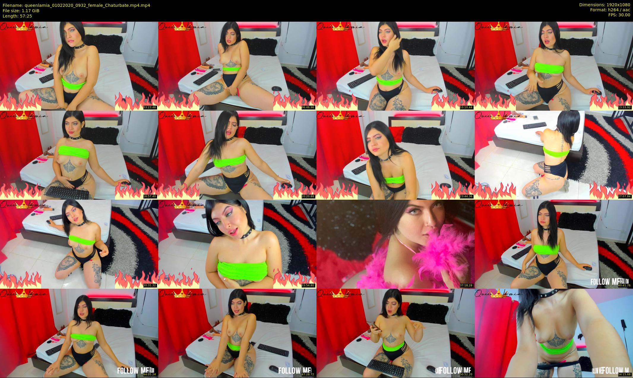 queenlamia — 58 minute Chaturbate female cam show recording, 1080p, Feb 1, 2020