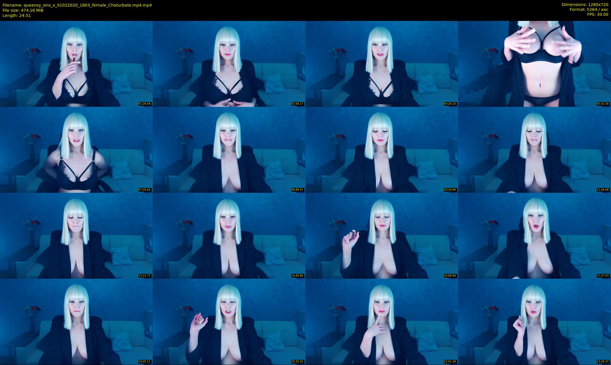 queensy_sins_x — 25 minute Chaturbate female cam show recording, 720p, Feb 1, 2020