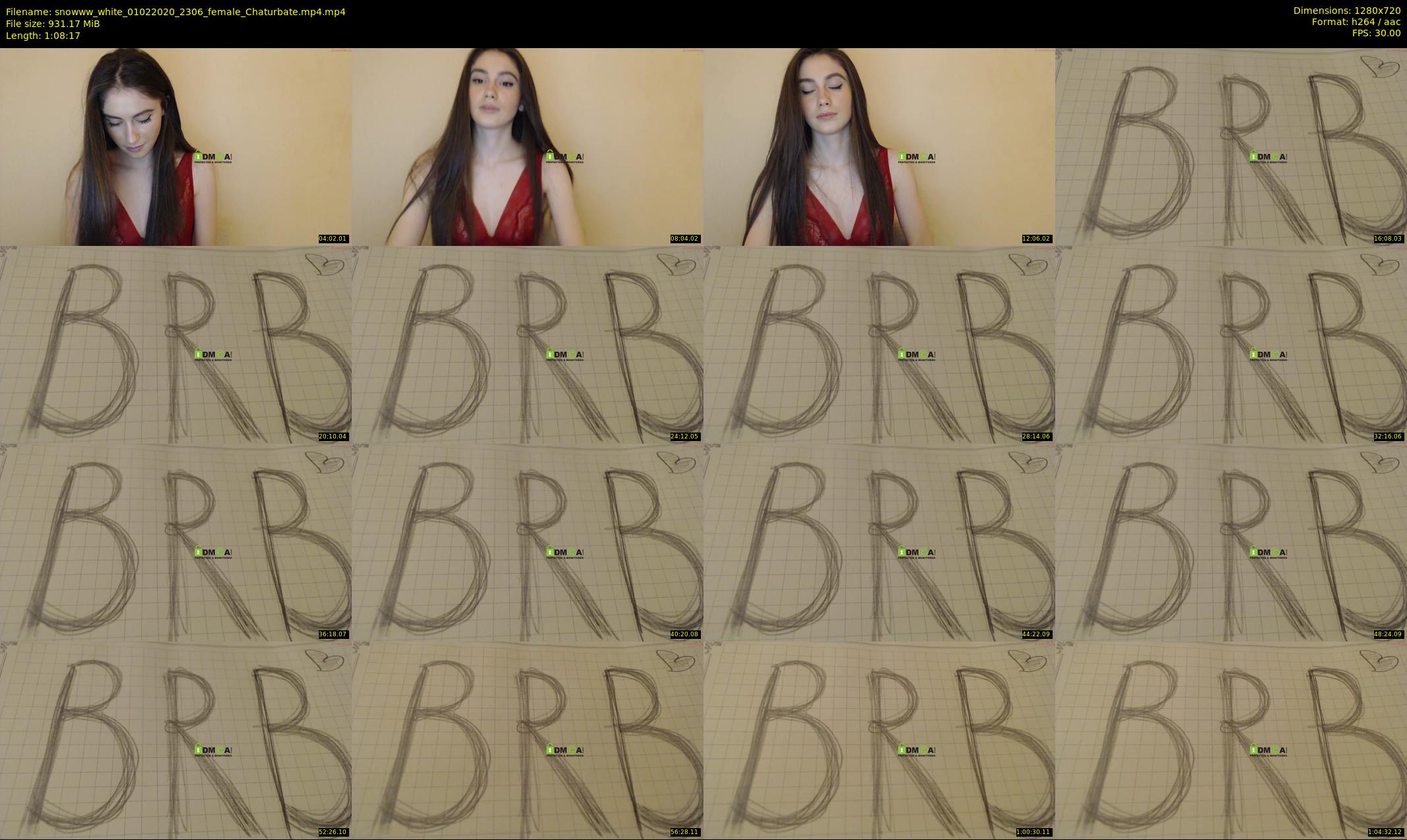 snowww_white — 69 minute Chaturbate female cam show recording, 720p, Feb 1, 2020