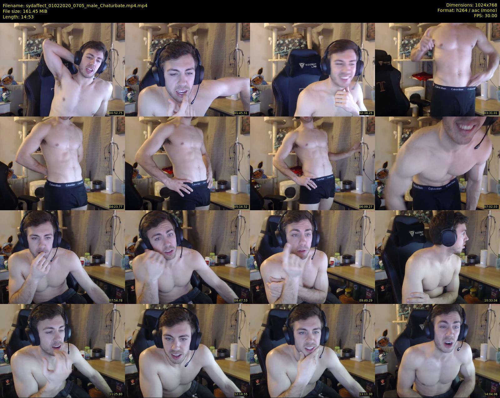 sydaffect — 15 minute Chaturbate male cam show recording, 720p, Feb 1, 2020