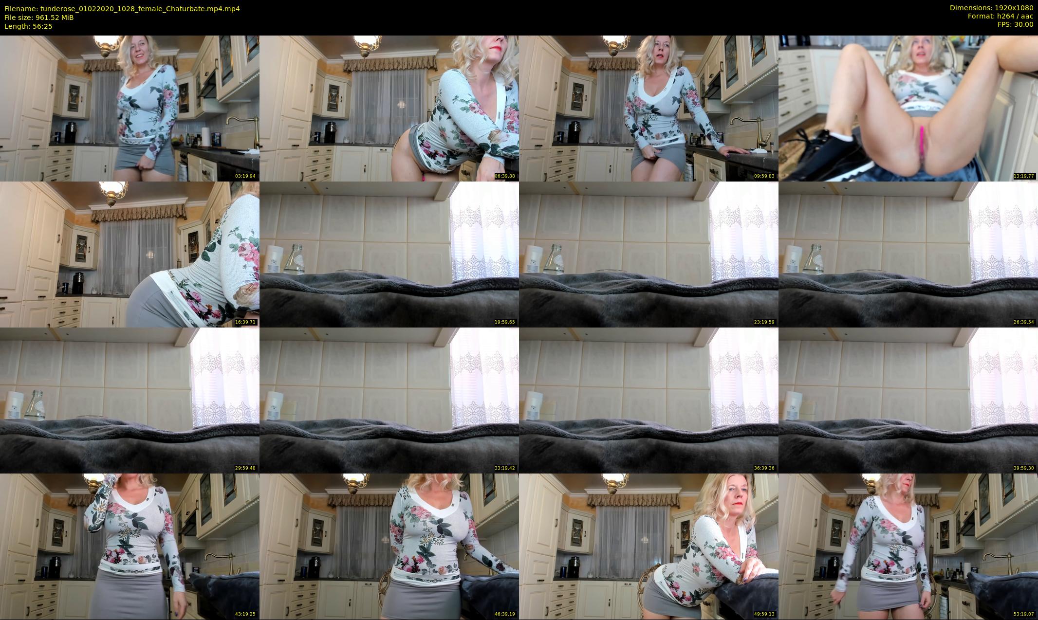 tunderose — 57 minute Chaturbate female cam show recording, 1080p, Feb 1, 2020