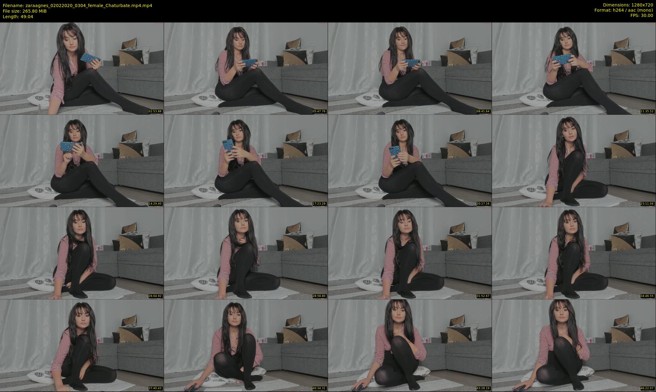zaraagnes — 50 minute Chaturbate female cam show recording, 720p, Feb 2, 2020