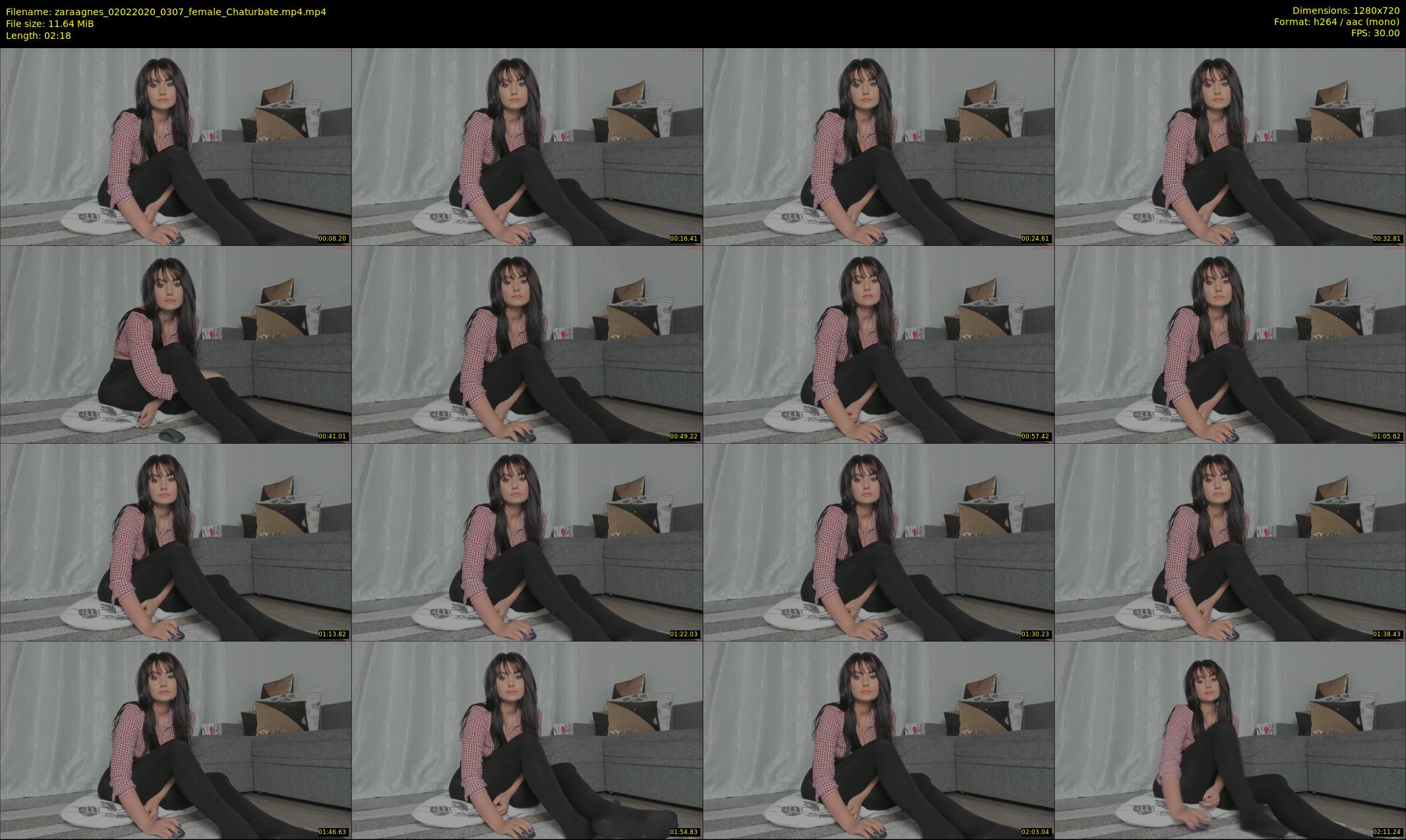 zaraagnes — 3 minute Chaturbate female cam show recording, 720p, Feb 2, 2020