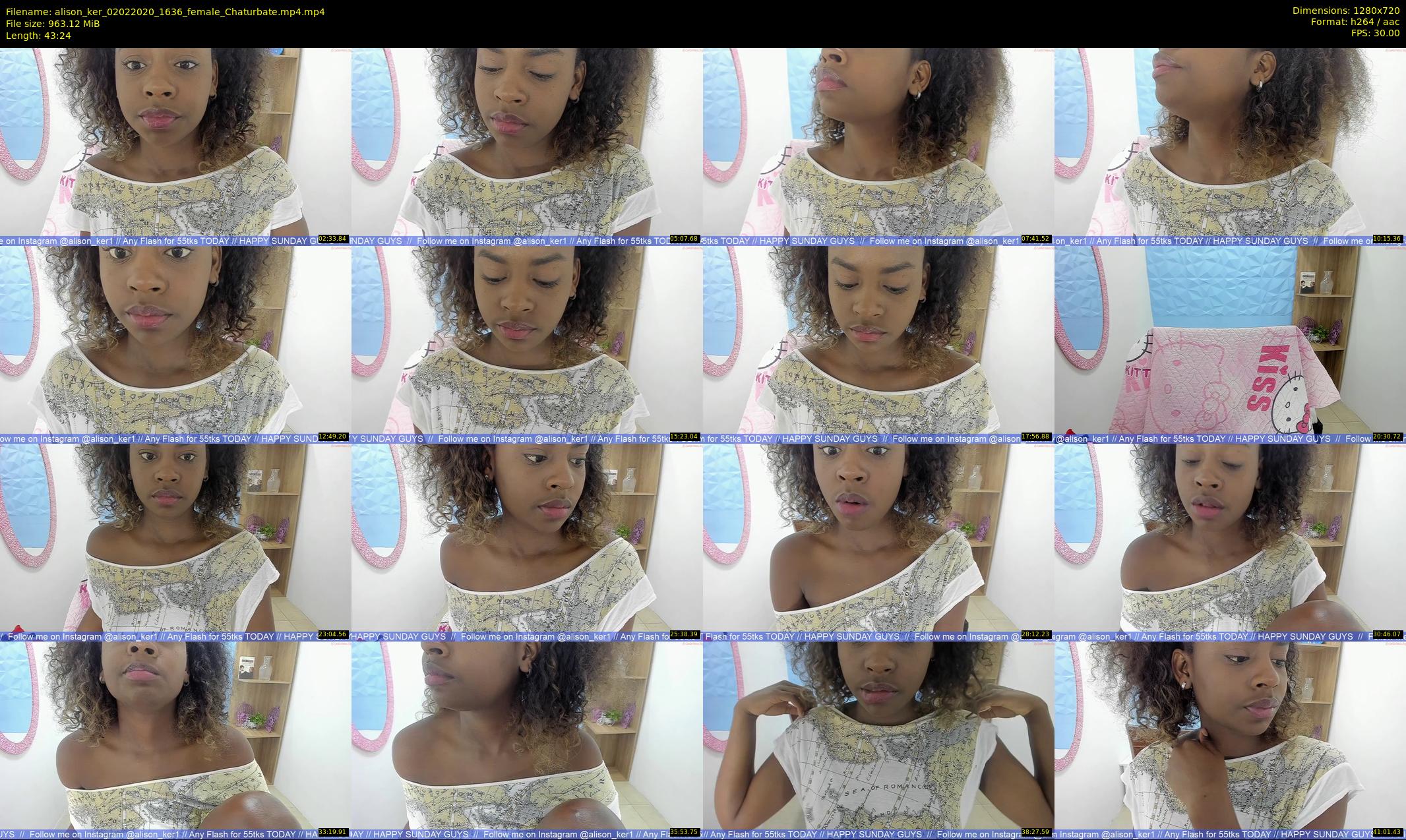 alison_ker — 44 minute Chaturbate female cam show recording, 720p, Feb 2, 2020