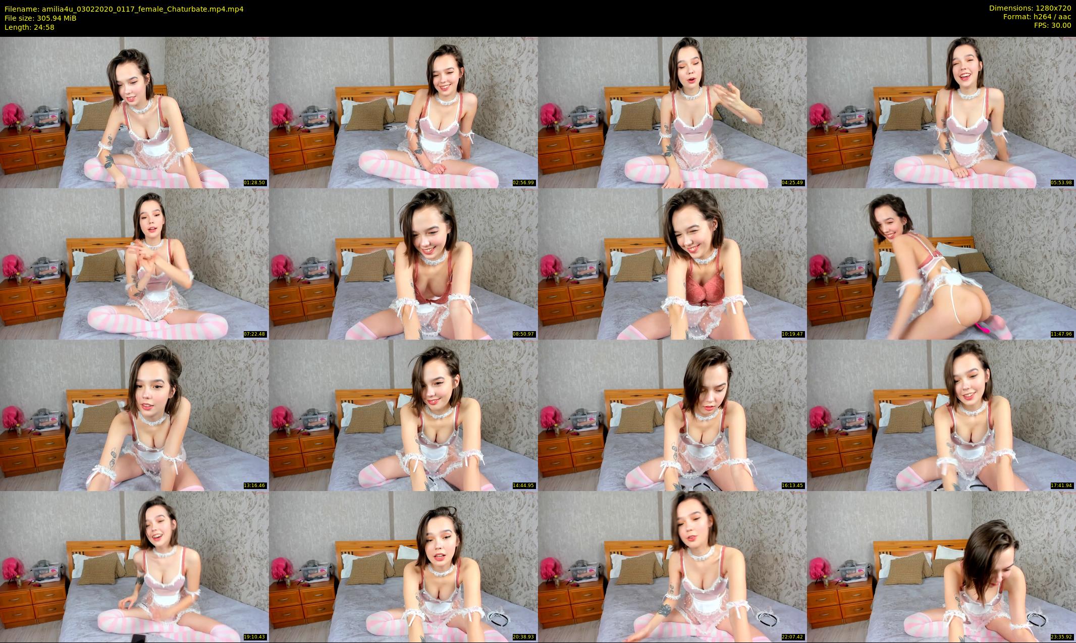 amilia4u — 25 minute Chaturbate female cam show recording, 720p, Feb 3, 2020