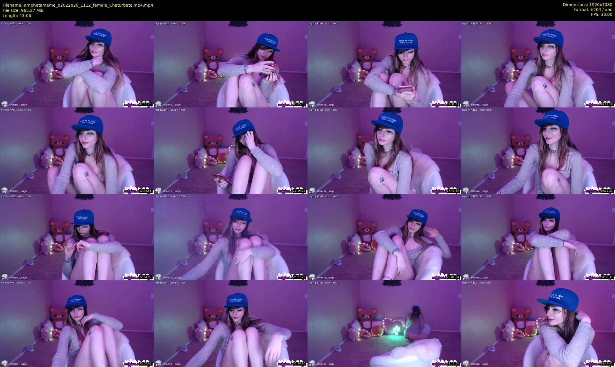 amphetameme — 44 minute Chaturbate female cam show recording, 1080p, Feb 2, 2020