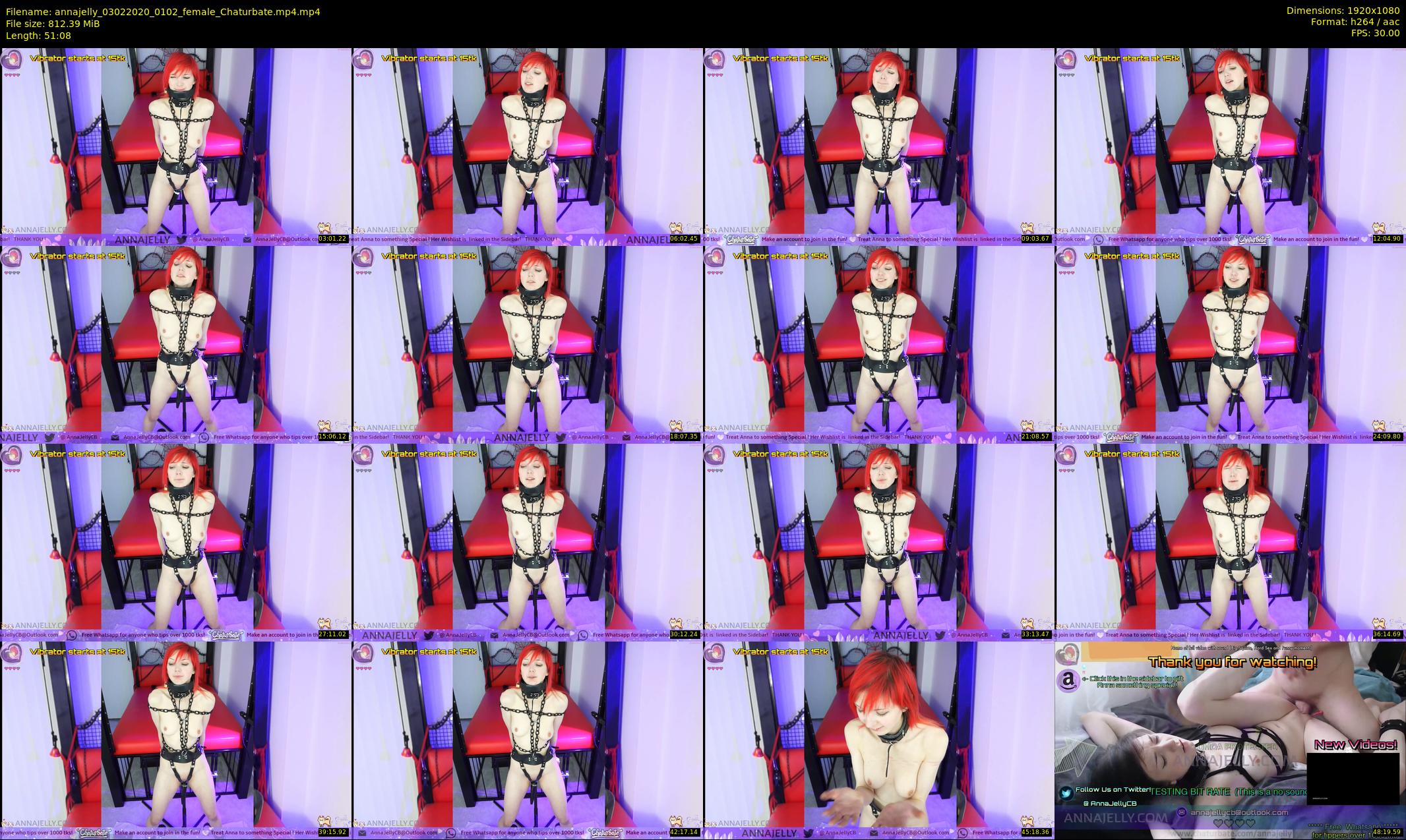 annajelly — 52 minute Chaturbate couple cam show recording, 1080p, Feb 3, 2020