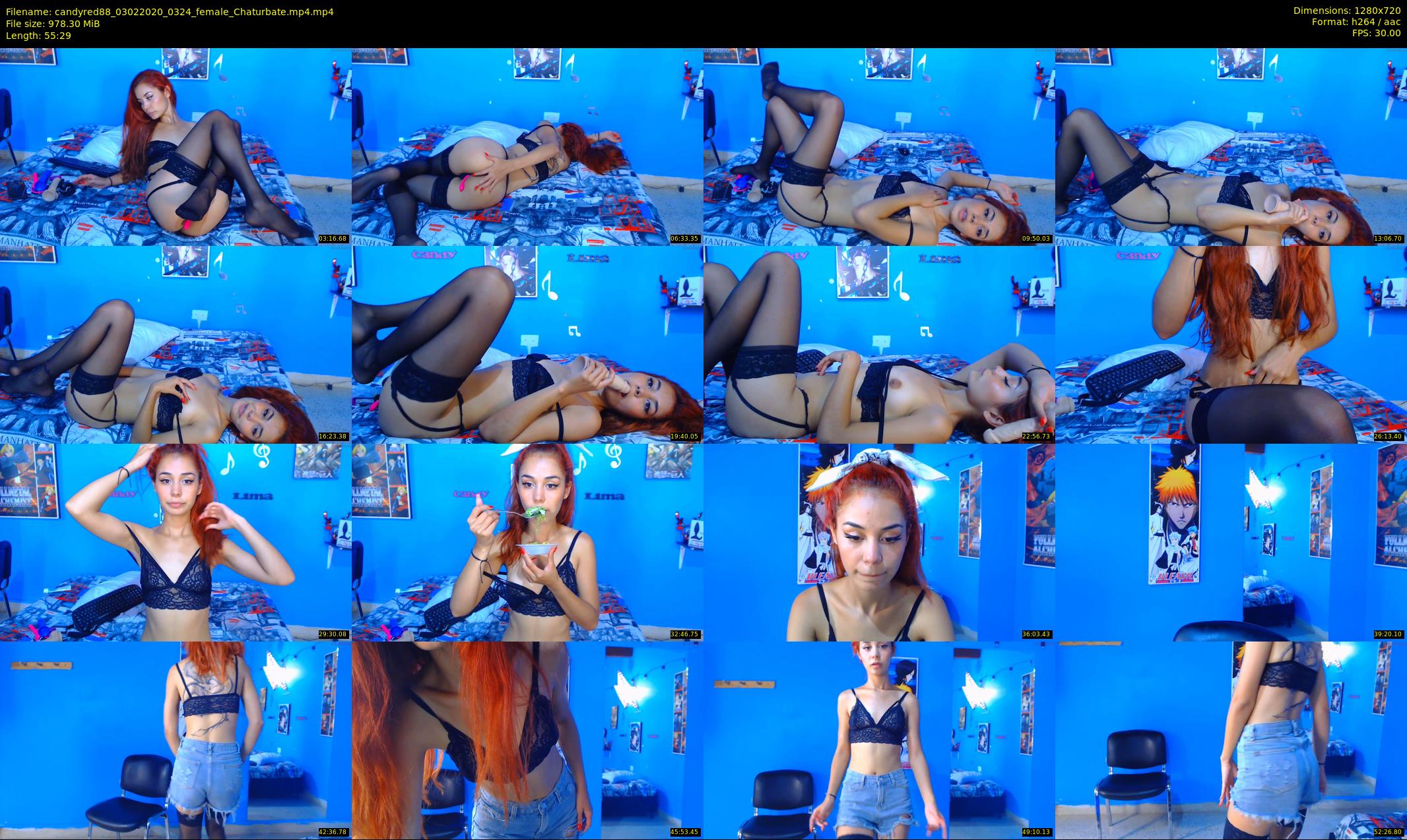 candyred88 — 56 minute Chaturbate female cam show recording, 720p, Feb 3, 2020