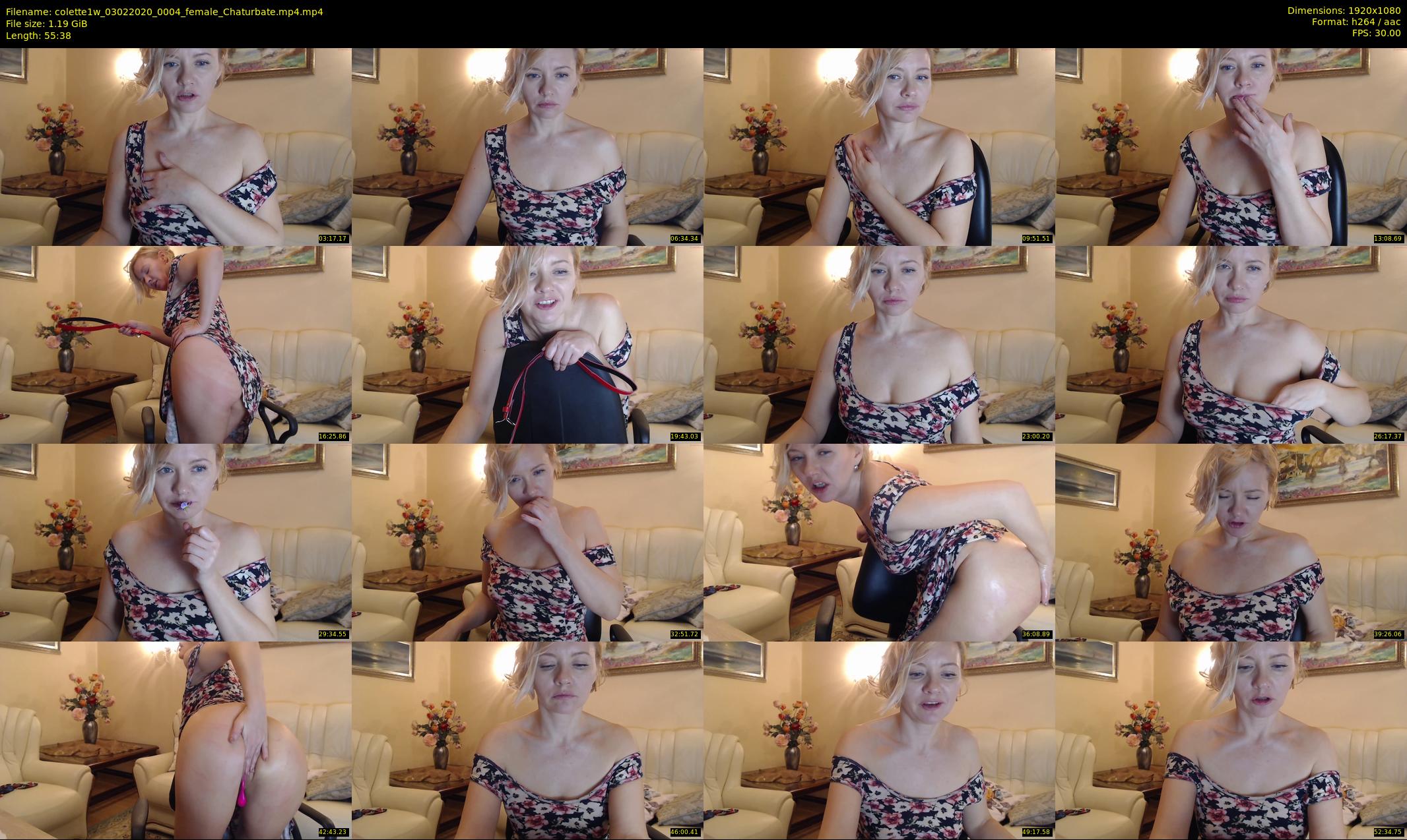 colette1w — 56 minute Chaturbate female cam show recording, 1080p, Feb 3, 2020