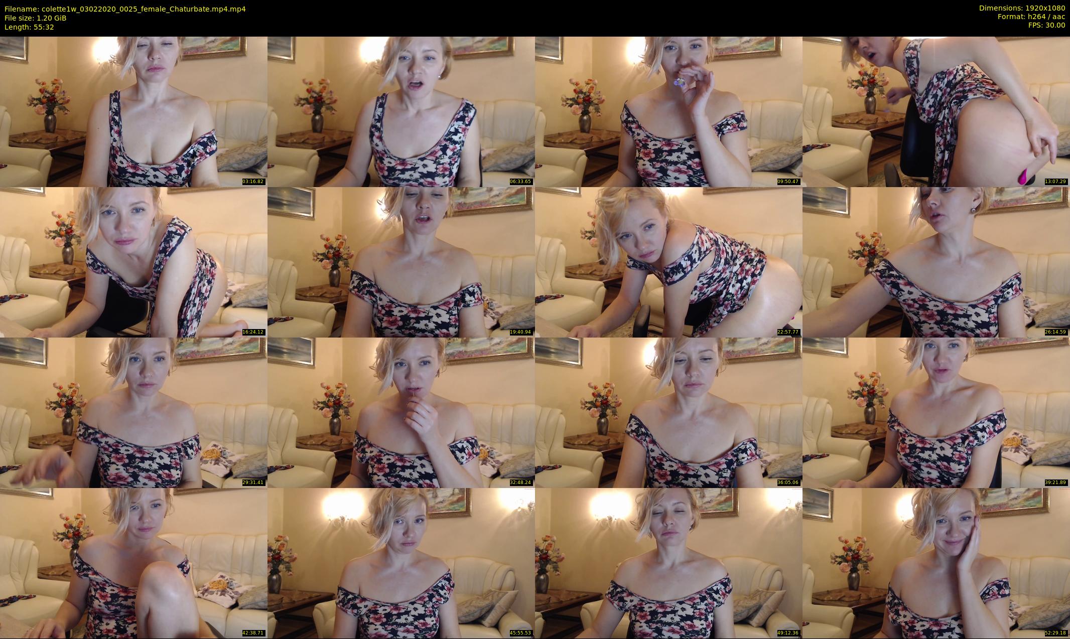 colette1w — 56 minute Chaturbate female cam show recording, 1080p, Feb 3, 2020