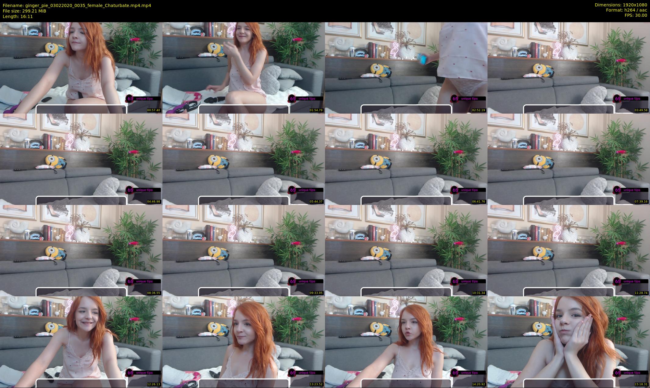 ginger_pie — 17 minute Chaturbate female cam show recording, 1080p, Feb 3, 2020