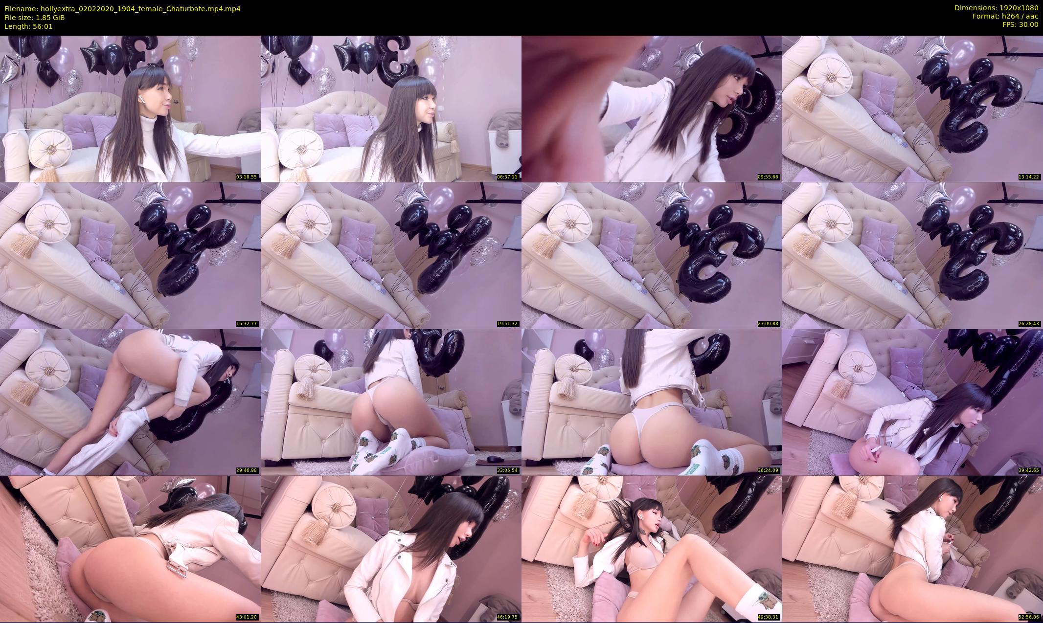 hollyextra — 57 minute Chaturbate female cam show recording, 1080p, Feb 2, 2020