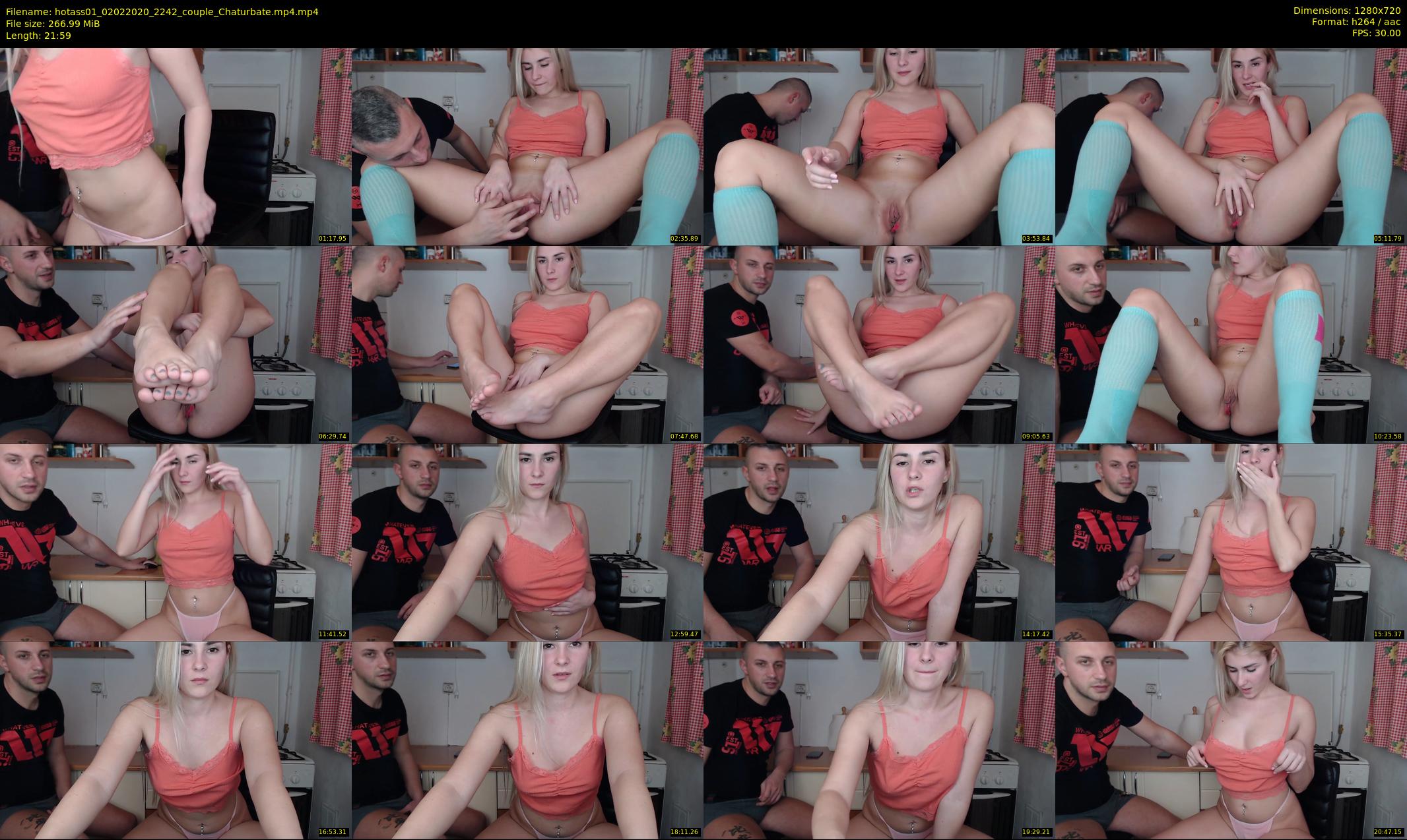 hotass01 — 22 minute Chaturbate couple cam show recording, 720p, Feb 2, 2020