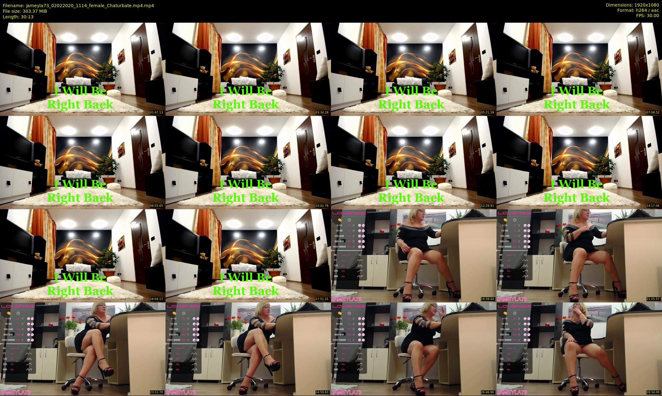 jameyla73 — 31 minute Chaturbate female cam show recording, 1080p, Feb 2, 2020
